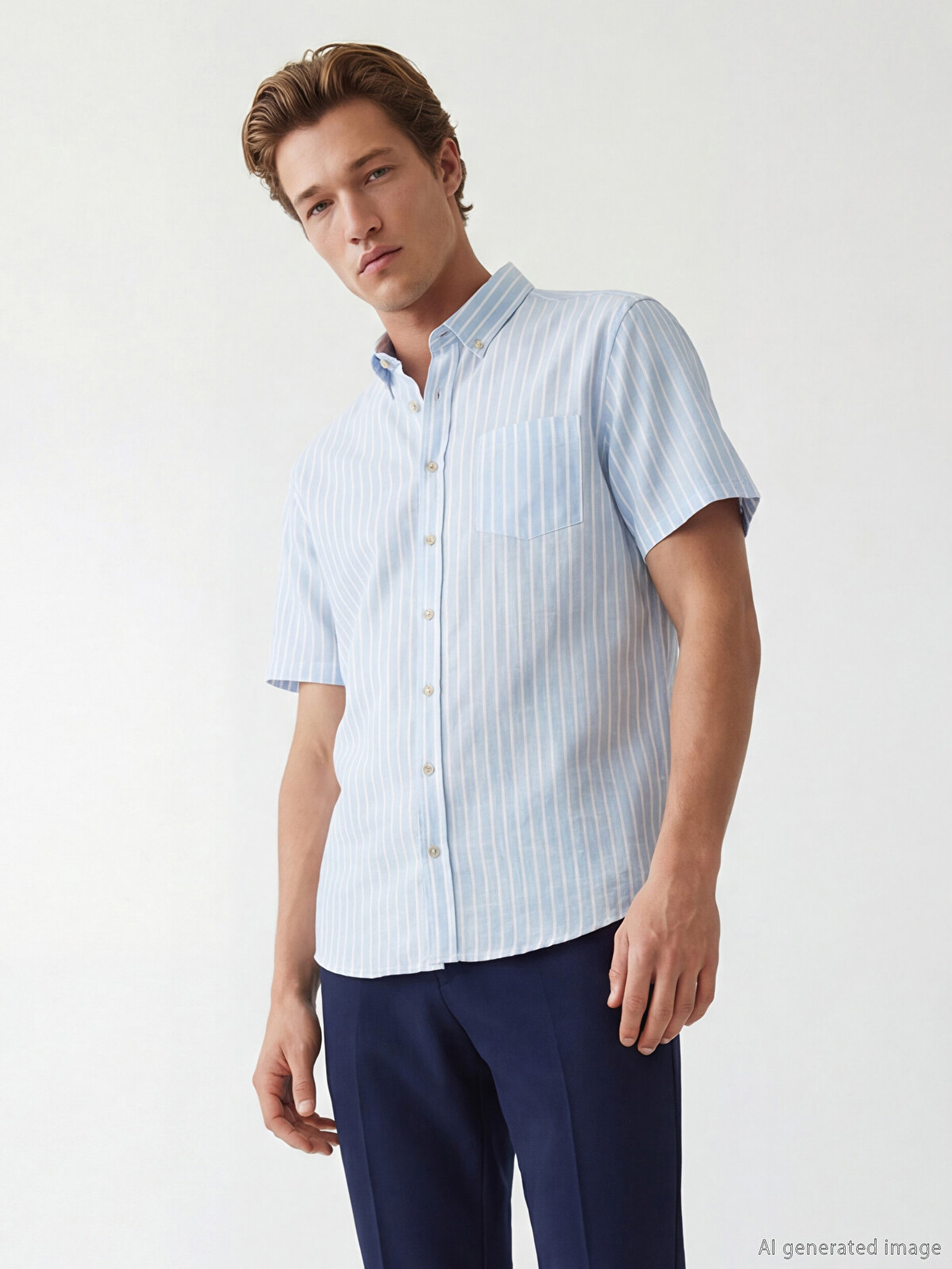 SOUTHBLUE Men's Striped Shirt In A Regular Fit. - S69858Z8-LEN