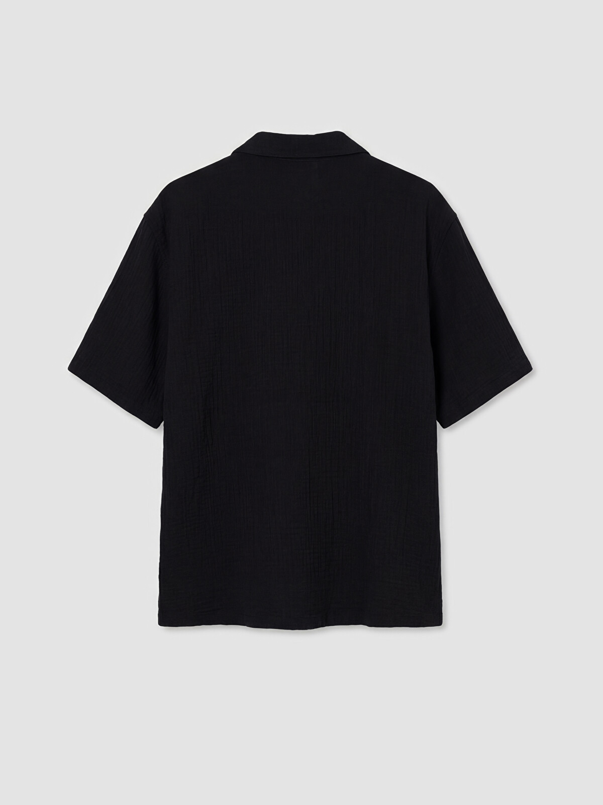 XSIDE Loose Fit Camp Collar Muslin Men's Shirt - S6AB29Z8-RQL | LC