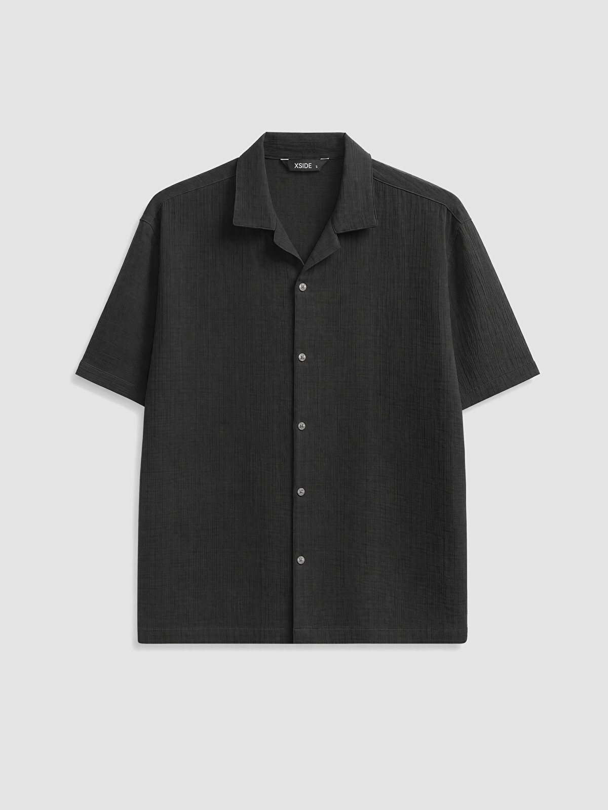 XSIDE Loose Fit Resort Collar Muslin Men's Shirt