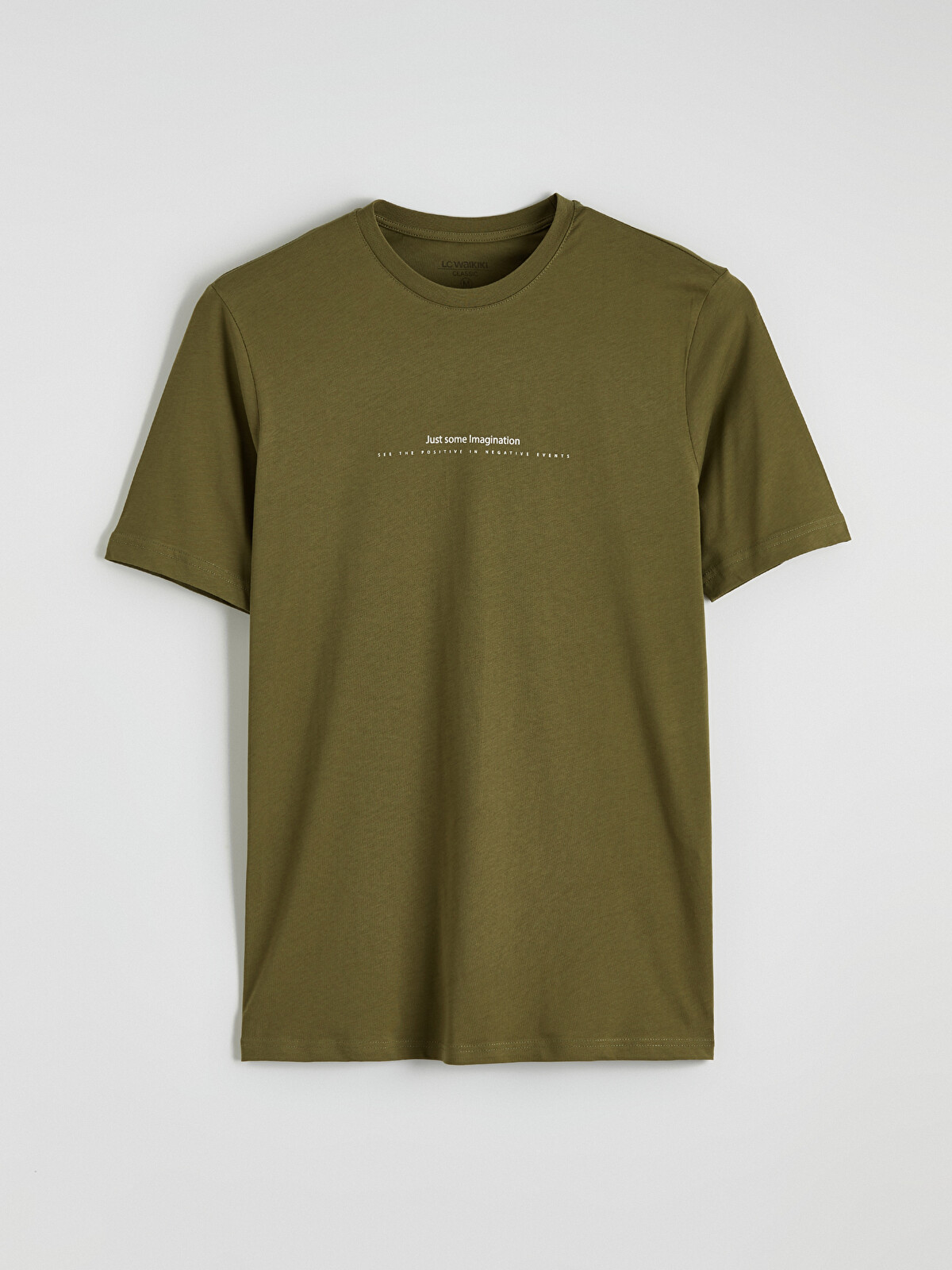 LCWAIKIKI Classic Crew Neck Text Printed Jersey Men's T-shirt