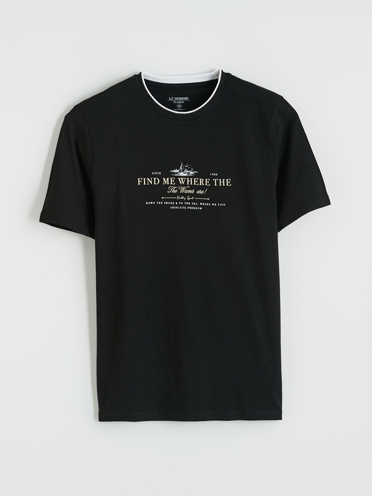 LCWAIKIKI Classic Crew Neck Printed Jersey Men's T-Shirt