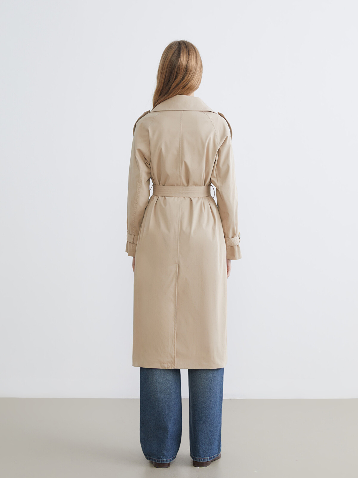 XSIDE Women's Double-Breasted Trench Coat - S6AC00Z8-1JW | LC Waikiki