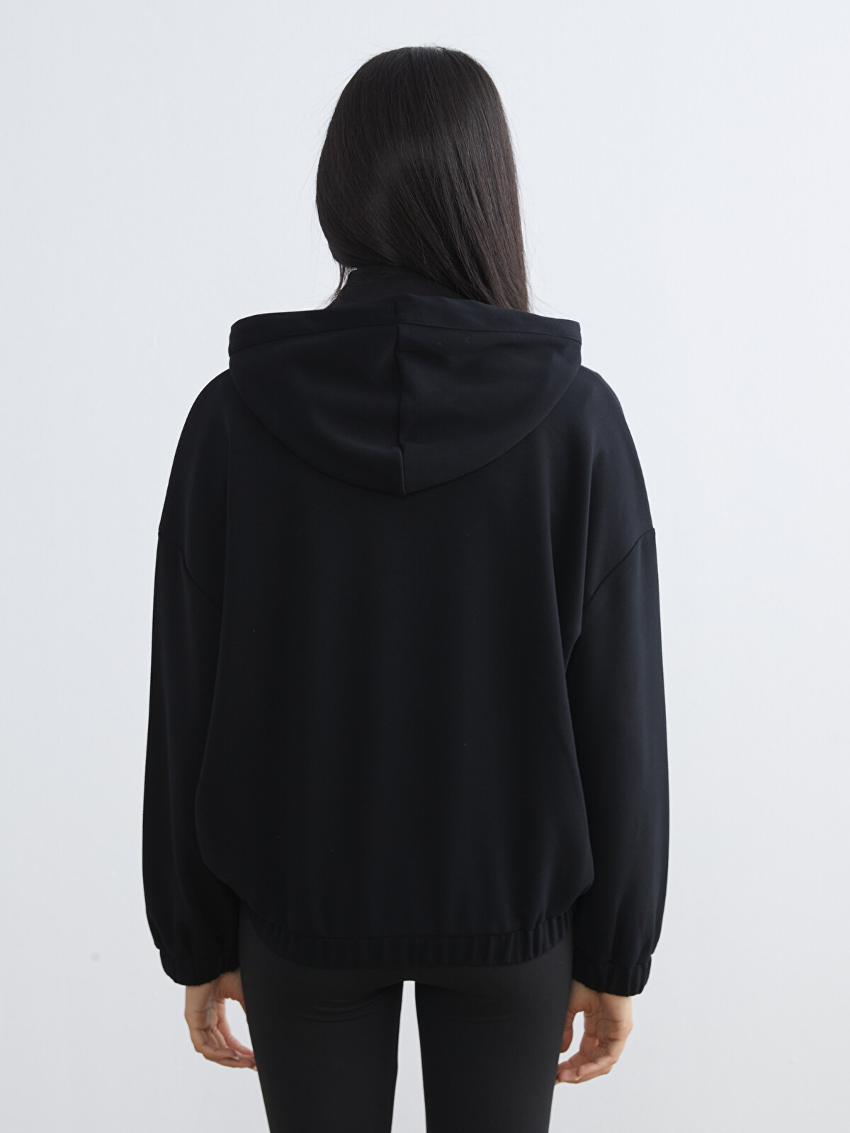 KOOR SPORT Hooded Oversize Women's Zippered Sweatshirt - S6AG03Z8