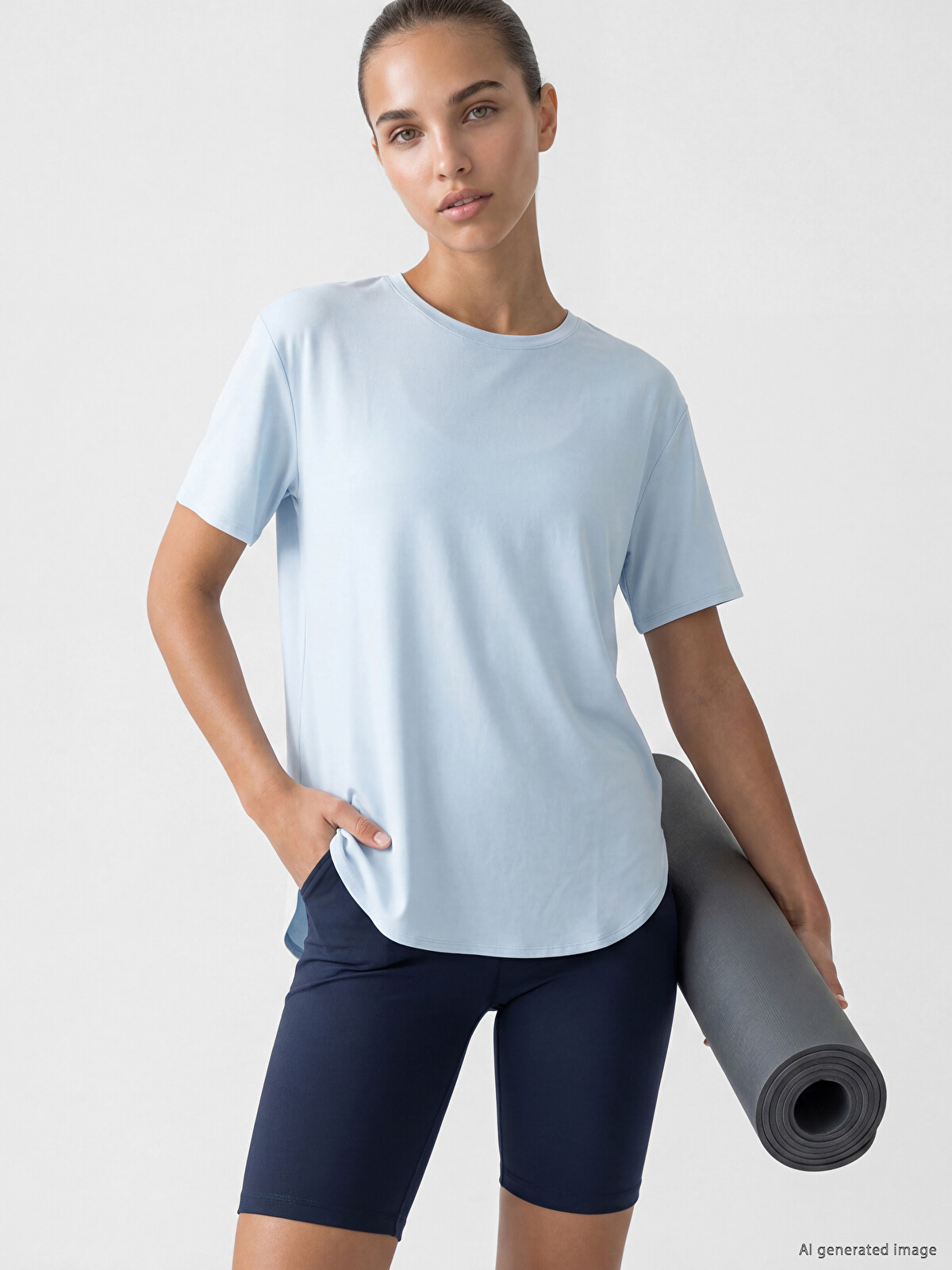 KOOR SPORT Crew Neck Oversize Women's Sports T-shirt - S6AJ29Z8