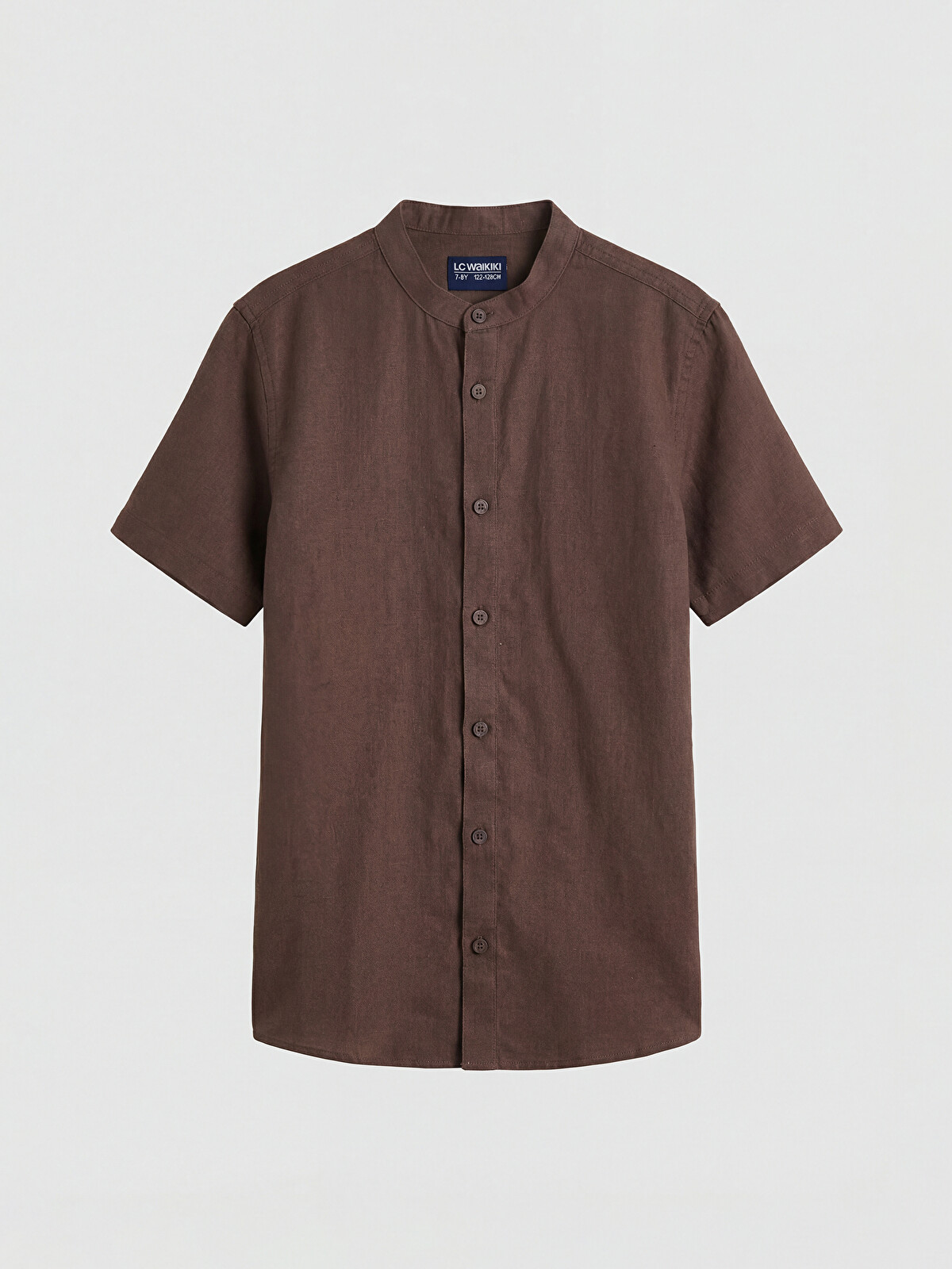 LCW Kids Grandad Collar Basic Boys' Shirt - S6AK06Z4-HEH | LC Waikiki