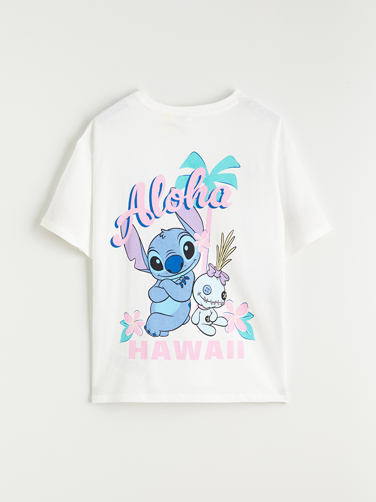 LCW Kids Комплект Из Футболки И Шорт С Принтом Стича Для Девочек