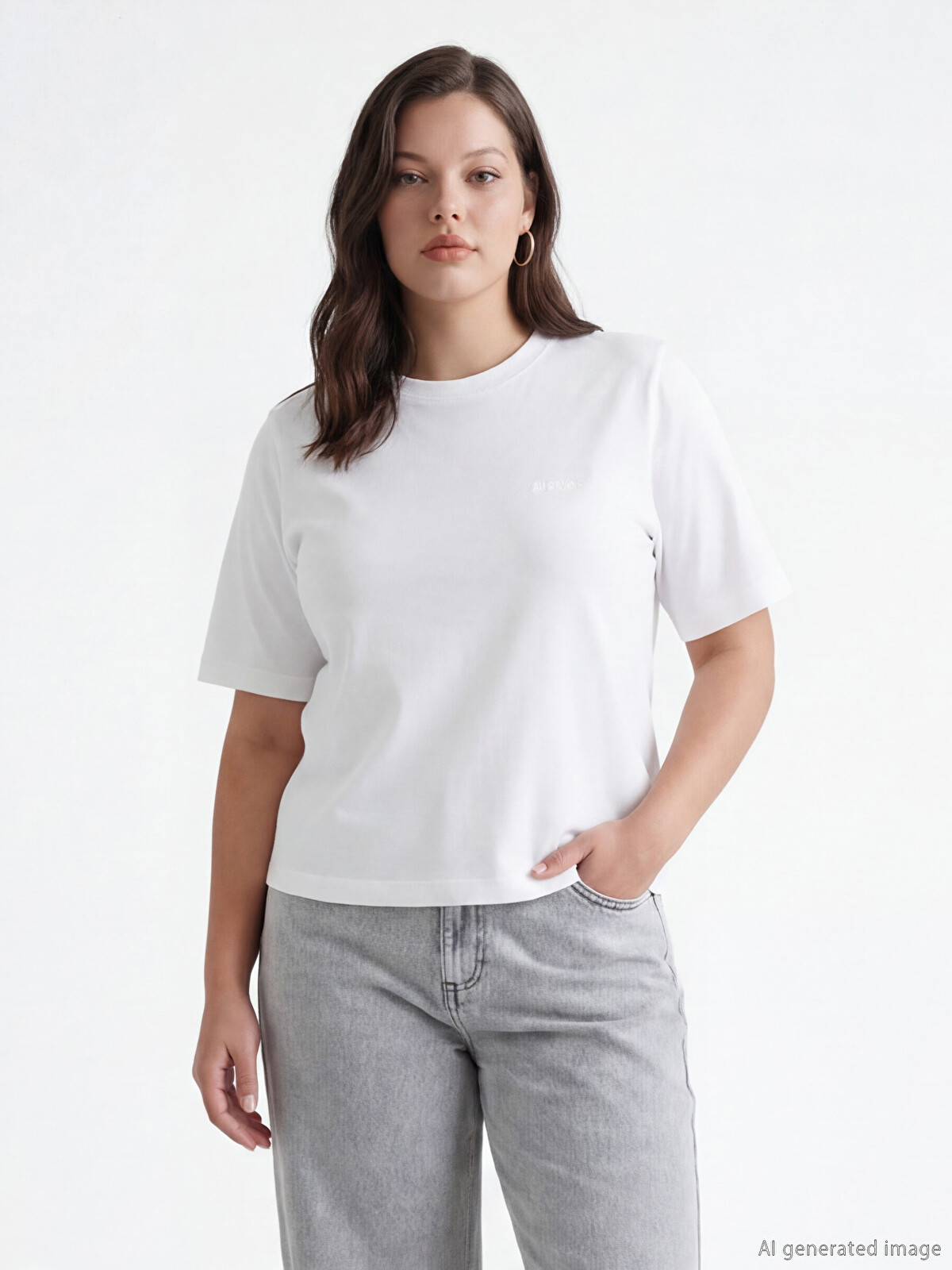 LCW Vision Crew Neck Women's T-shirt - S6AO63Z8-R9J | LC Waikiki