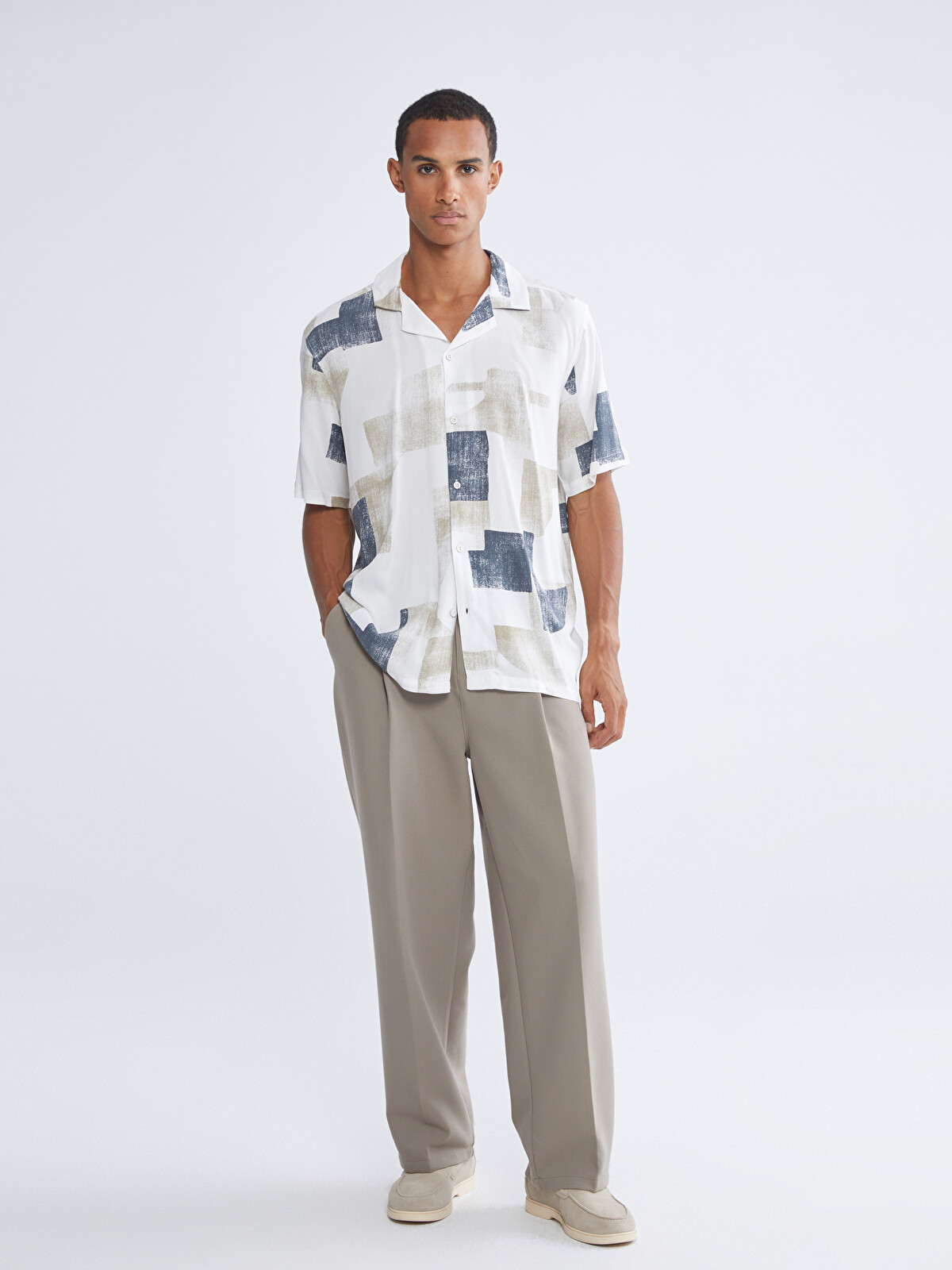 LCW Vision Regular Fit Patterned Men's Shirt - S6AR81Z8-Y0T | LC