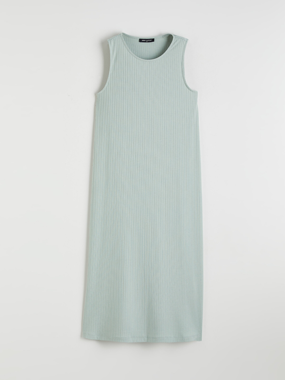 LCW Comfort Crew Neck Ribbed Slit Dress - S6AS81Z8-GJM - LC Waikiki LCW Comfort Crew Neck Ribbed Slit Dress - S6AS81Z8-GJM - LC Waikiki