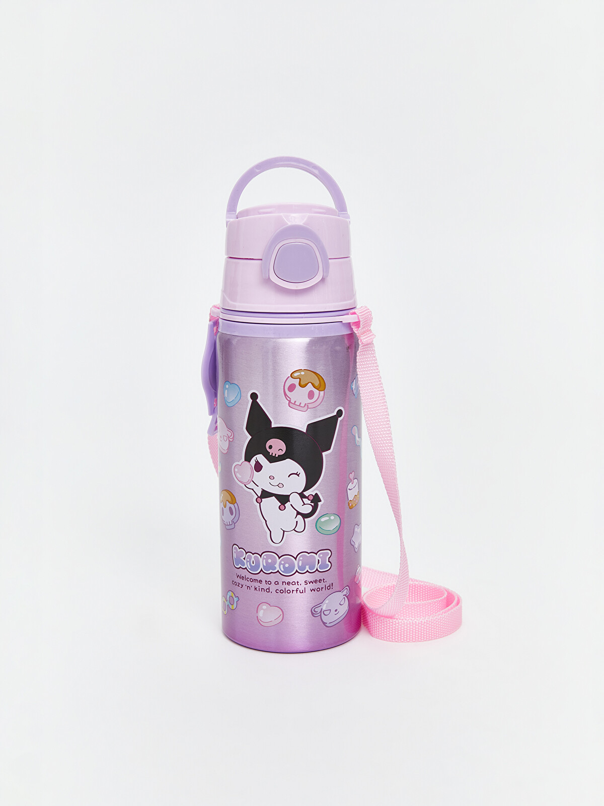 LCW JOY Girls' Kuromi Print Water Bottle, 600ml - S6AT74Z4-M0T