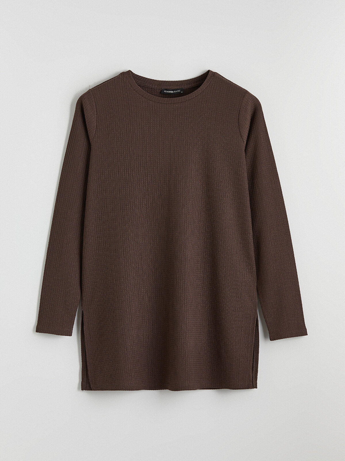 LCWAIKIKI Classic Crew Neck Women's Tunic - S6AV07Z8-HLD | LC Waikiki
