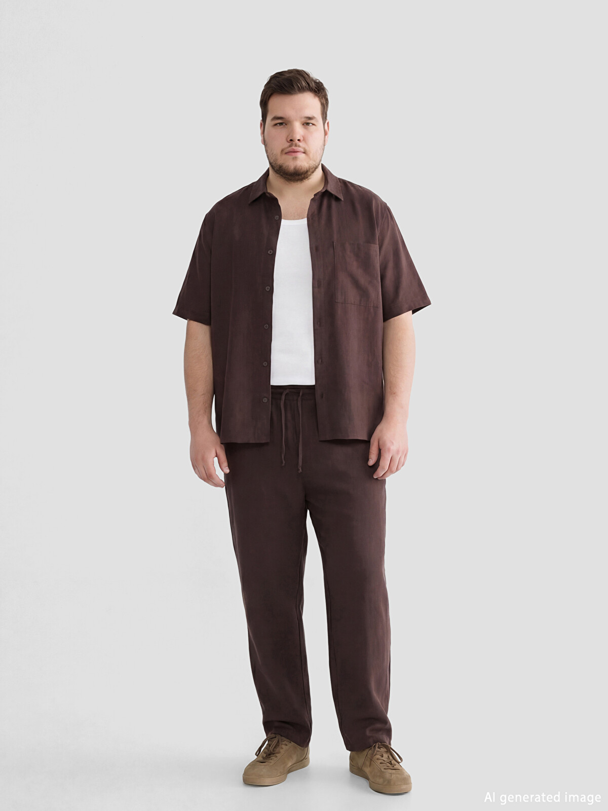 XSIDE Relaxed Fit Linen-Look Men's Trousers