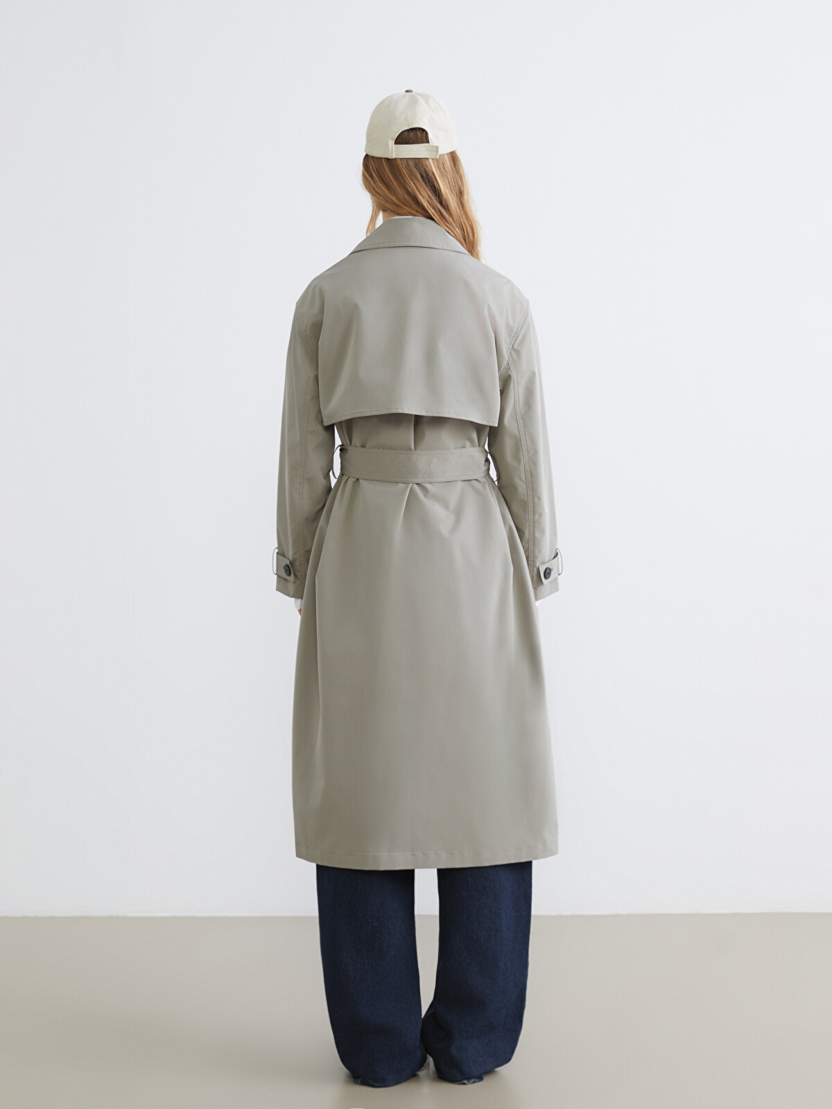 XSIDE Women's Double-Breasted Trench Coat - S6AV83Z8-KEL | LC Waikiki