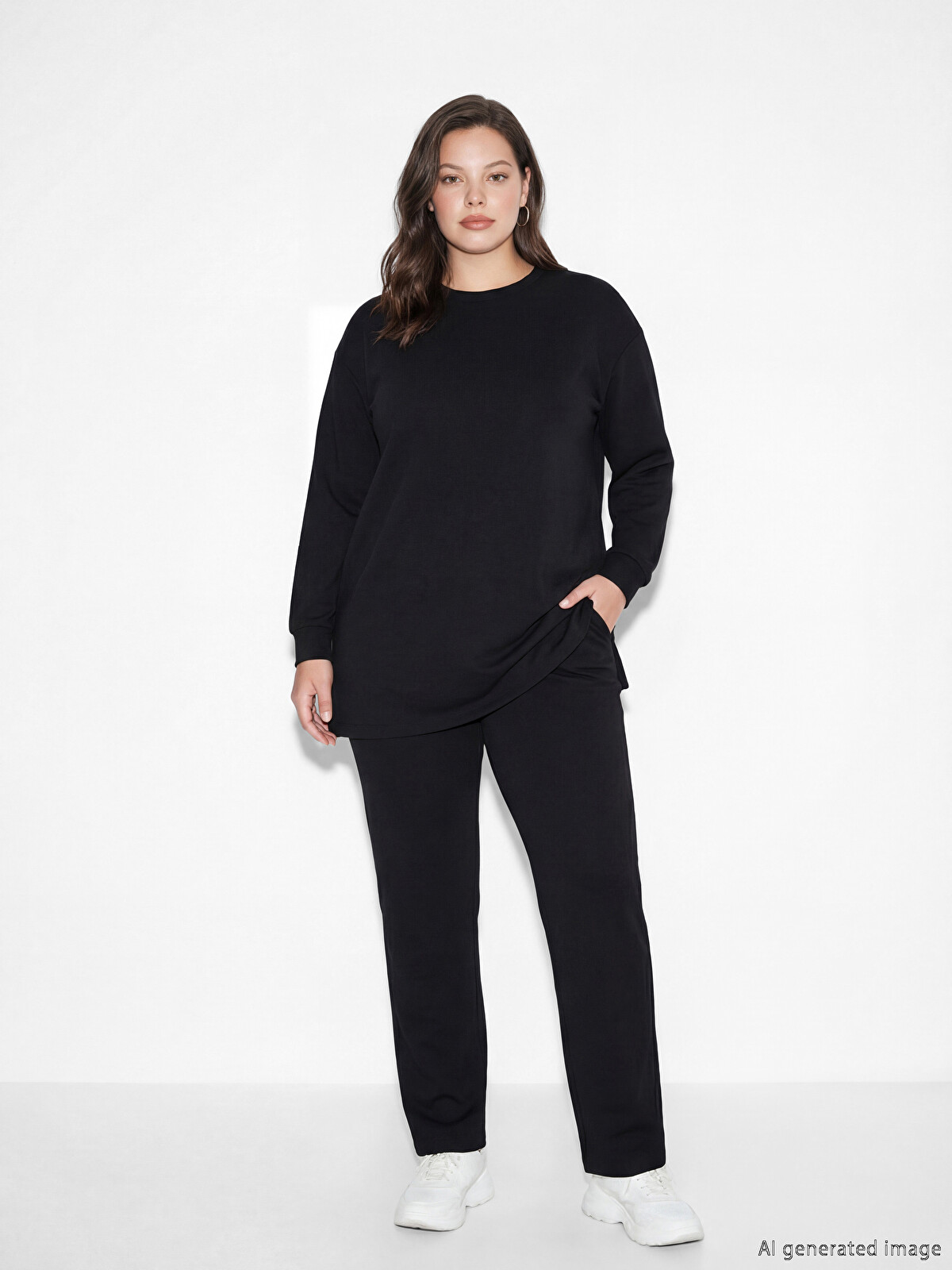 LCW EVERYDAY Siyah Beli Lastikli Soft Touch Kadın Eşofman Altı