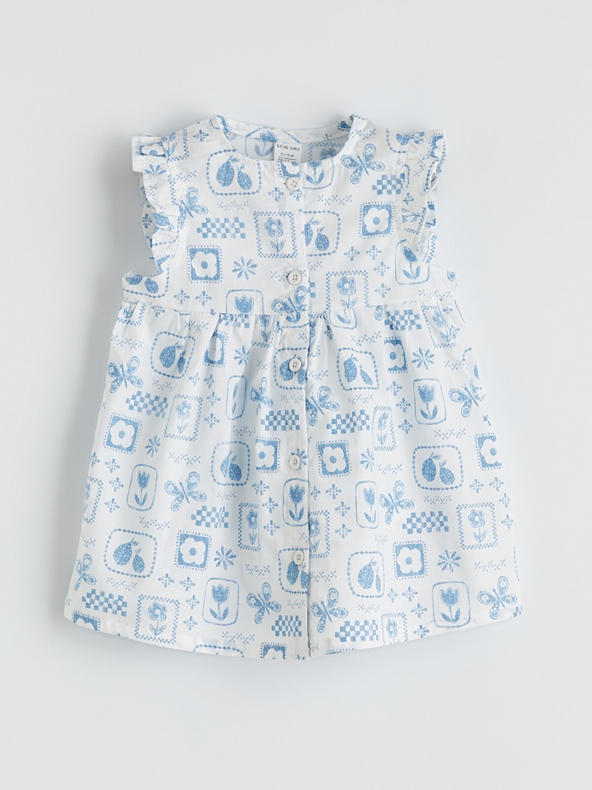 LCW baby Patterned Baby Girls' Poplin Dress - S6BE29Z1-LRA | LC