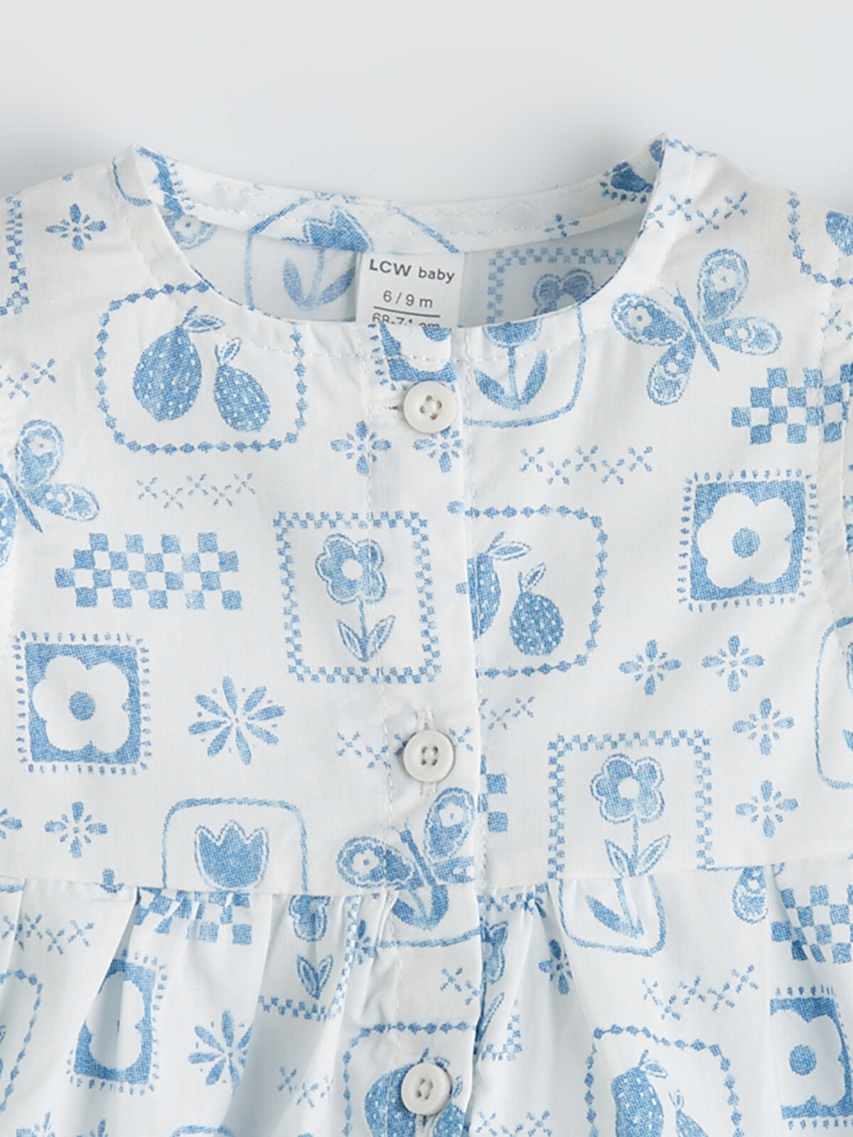 LCW baby Patterned Baby Girls' Poplin Dress - S6BE29Z1-LRA | LC