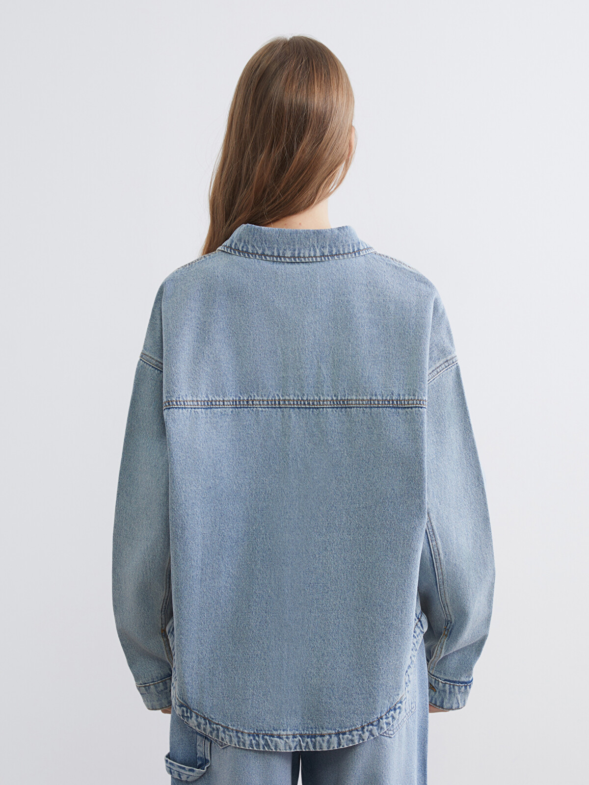 XSIDE Oversize Women's Denim Overshirt Jacket - S6BH41Z8-K9M | LC