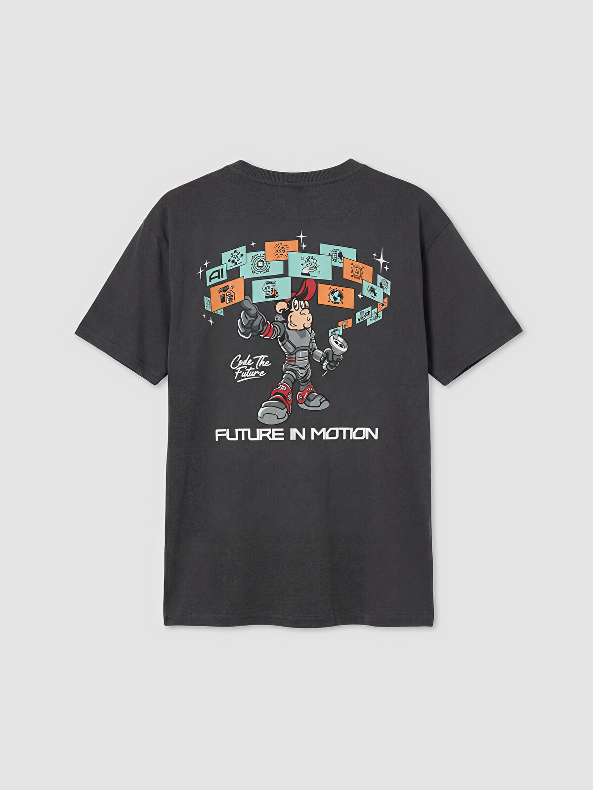 LCW Kids Nostalgic Monkey Printed Unisex Kids T-shirt - S6BI53Z4