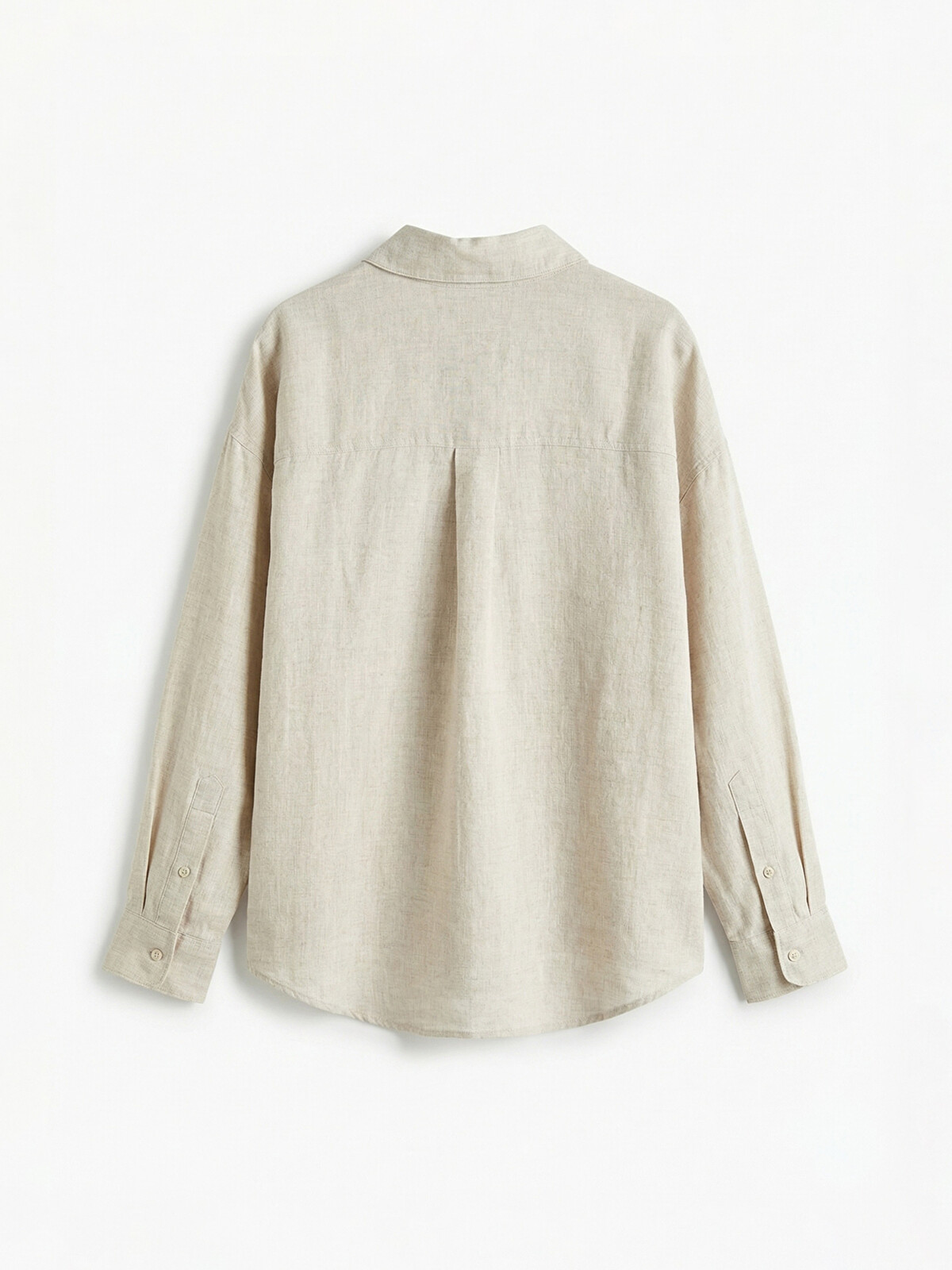 XSIDE Oversize Linen Women's Shirt - S6BK51Z8-CT2 | LC Waikiki