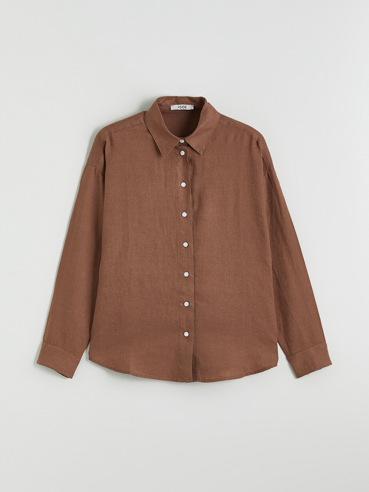 salsation ウエア　Lサイズ light brown XSIDE Oversize Linen Women's Shirt - S6BK51Z8-PS7 | LC Waikiki