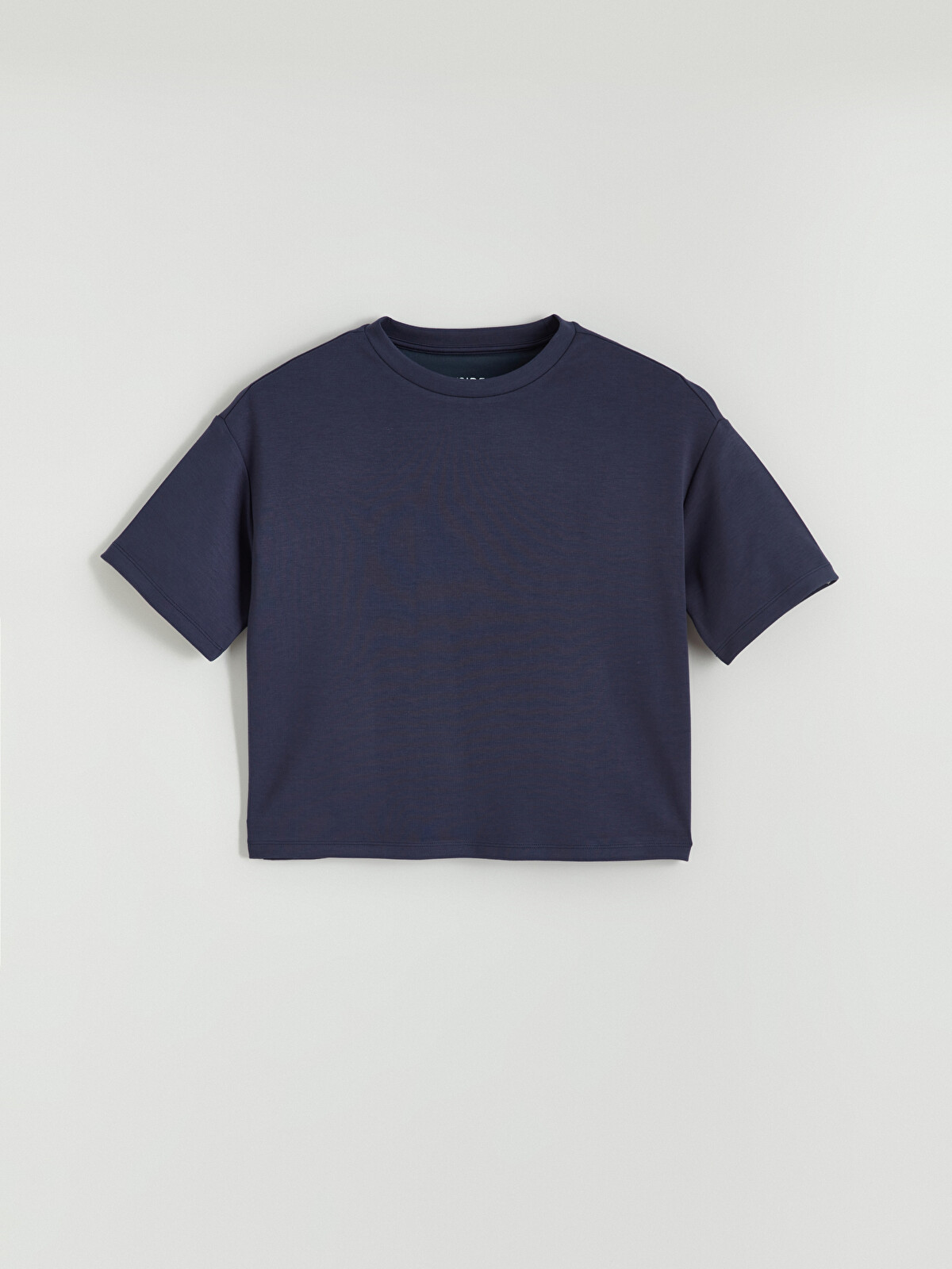 トップス [OPTSTUFF] DRAWSTRINGTECH T-SHIRT (NAVY) XSIDE Soft Touch Oversize Women's T-shirt - S6BN72Z8-CRP | LC Waikiki