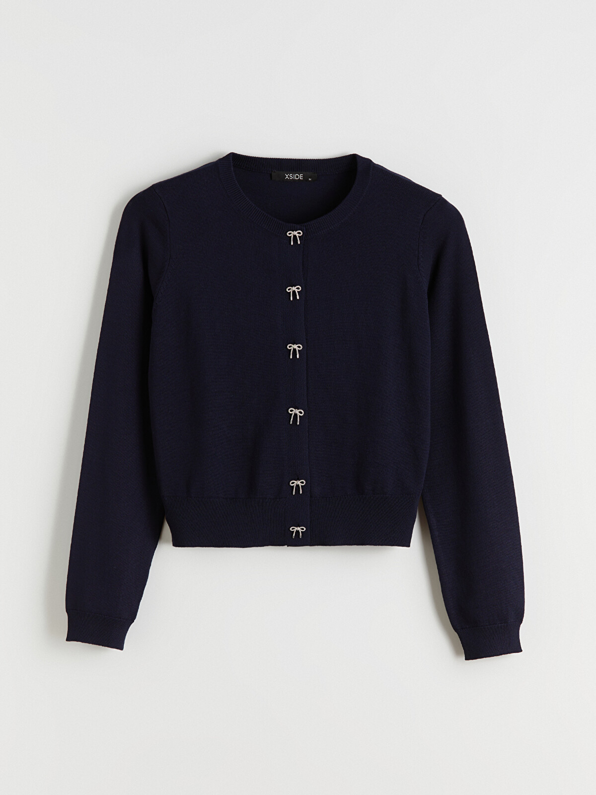 XSIDE Bisiklet Yaka Crop Kadın Triko Hırka - S6BQ06Z8-CRP | LCW