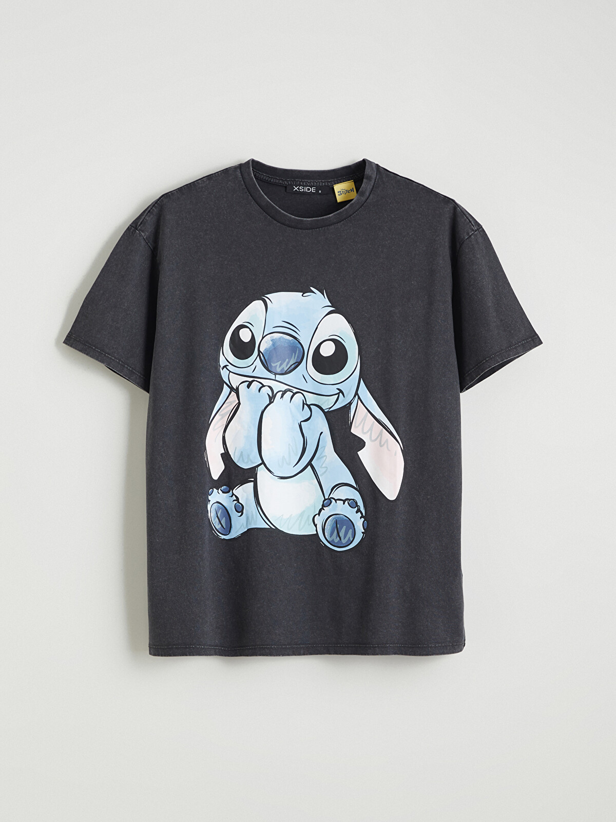XSIDE Bisiklet Yaka Stitch Baskılı Kadın Tişört - S6BQ27Z8-VDL
