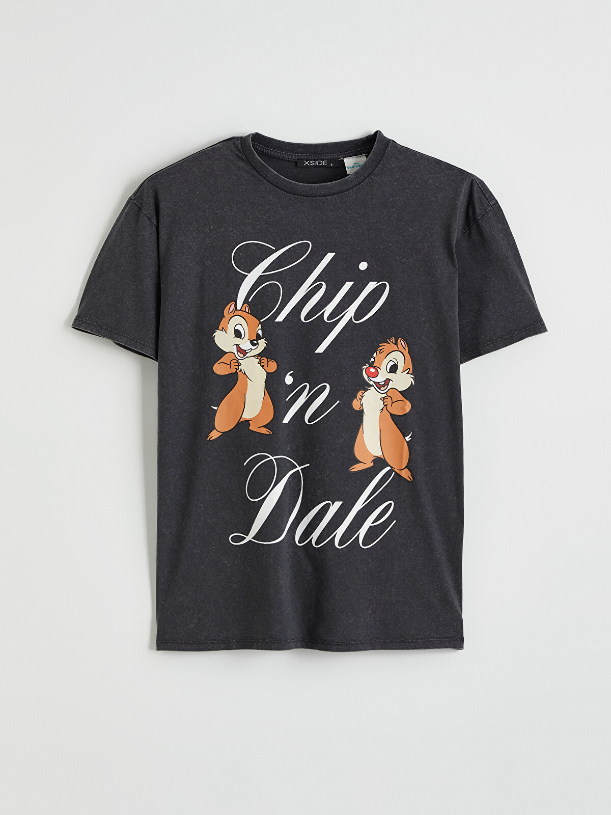 XSIDE Bisiklet Yaka Chip and Dale Baskılı Kadın Tişört - S6BQ81Z8