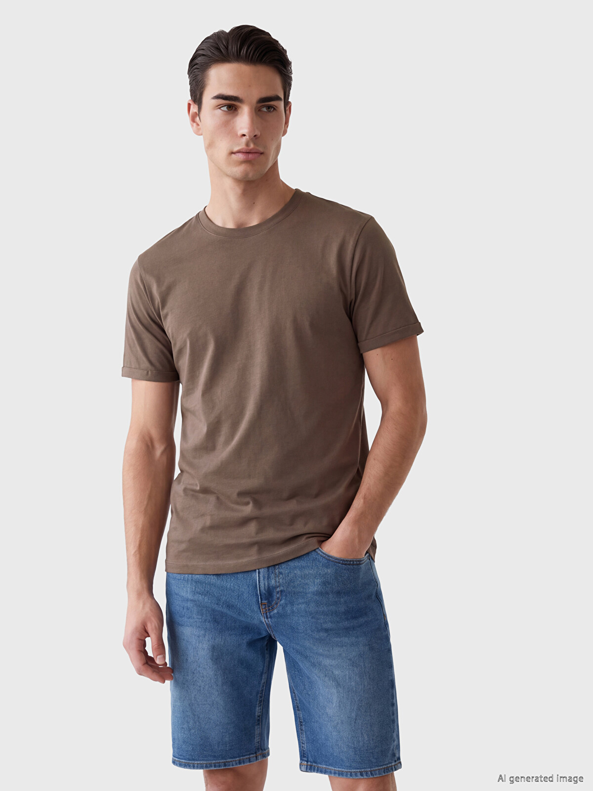 LCWAIKIKI Classic Slim Fit İnce Kumaş Erkek Tişört /02