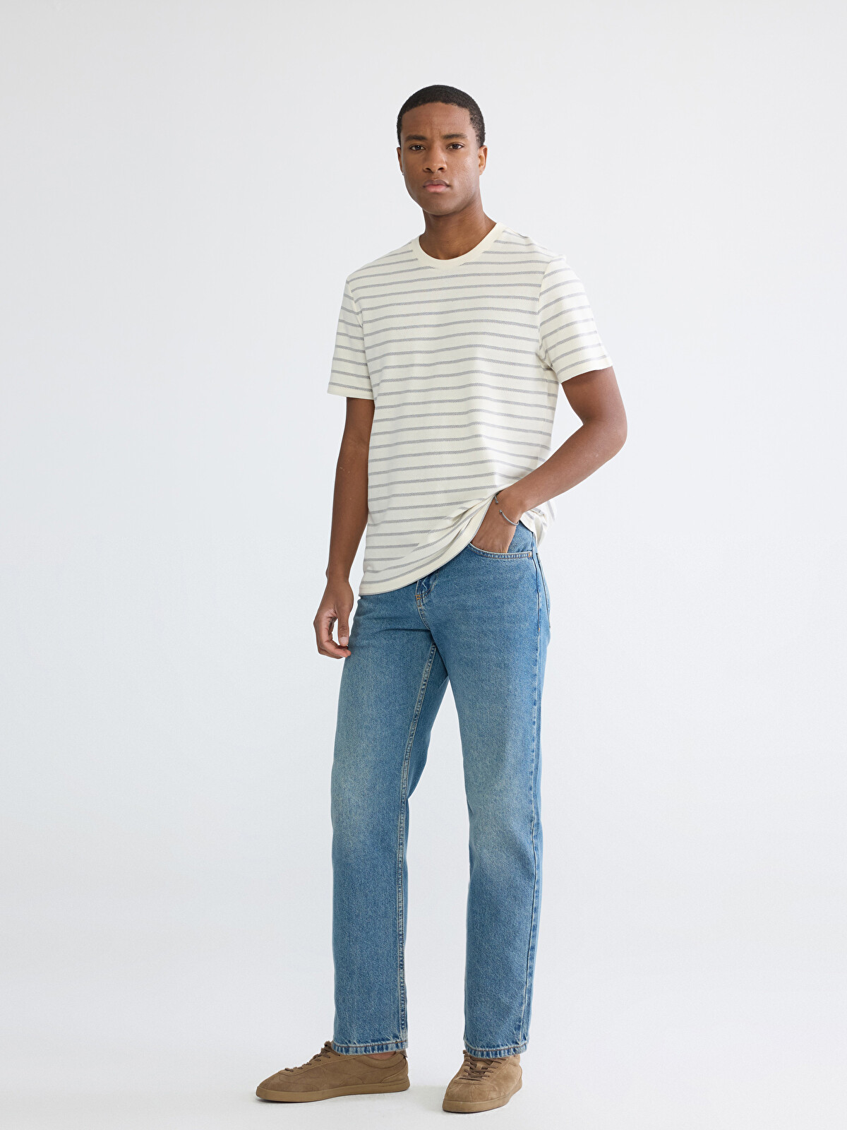 希少jent louis Side Line Tucked Pants Sサイズ XSIDE İndigo Straight Fit Erkek Jean Pantolon - S6BR11Z8-H45 | LCW