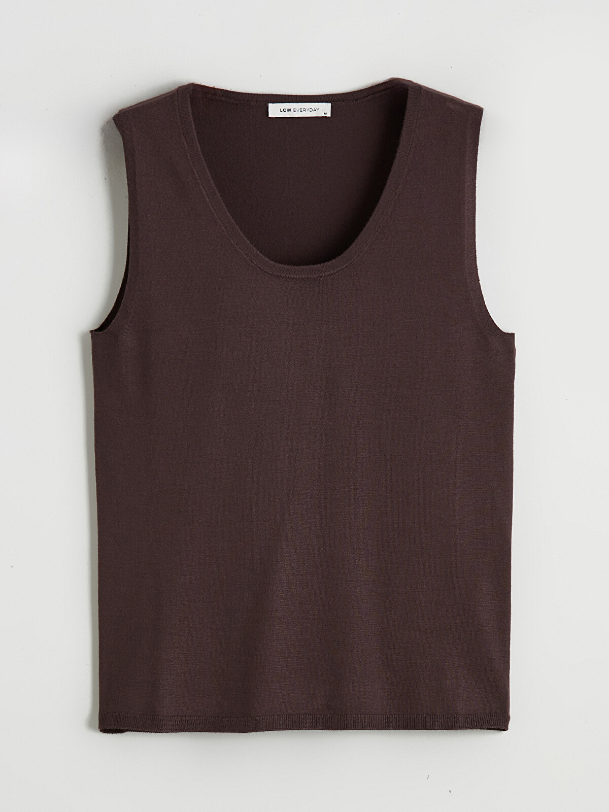 LCW EVERYDAY U Neck Women's Tricot Tank Top - S6BS16Z8-K42 - LC
