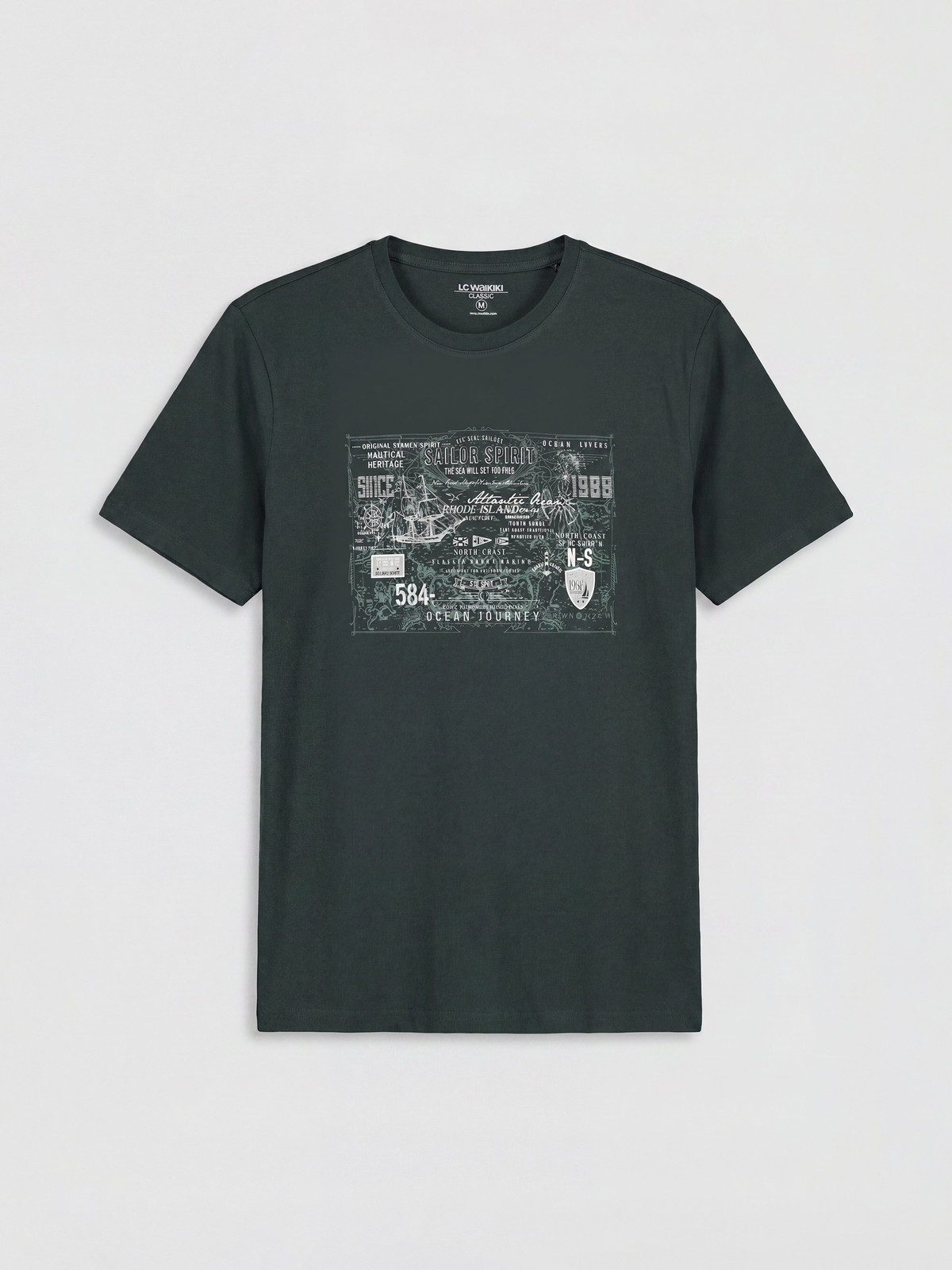 LCWAIKIKI Classic Crew Neck Printed Jersey Men's T-shirt