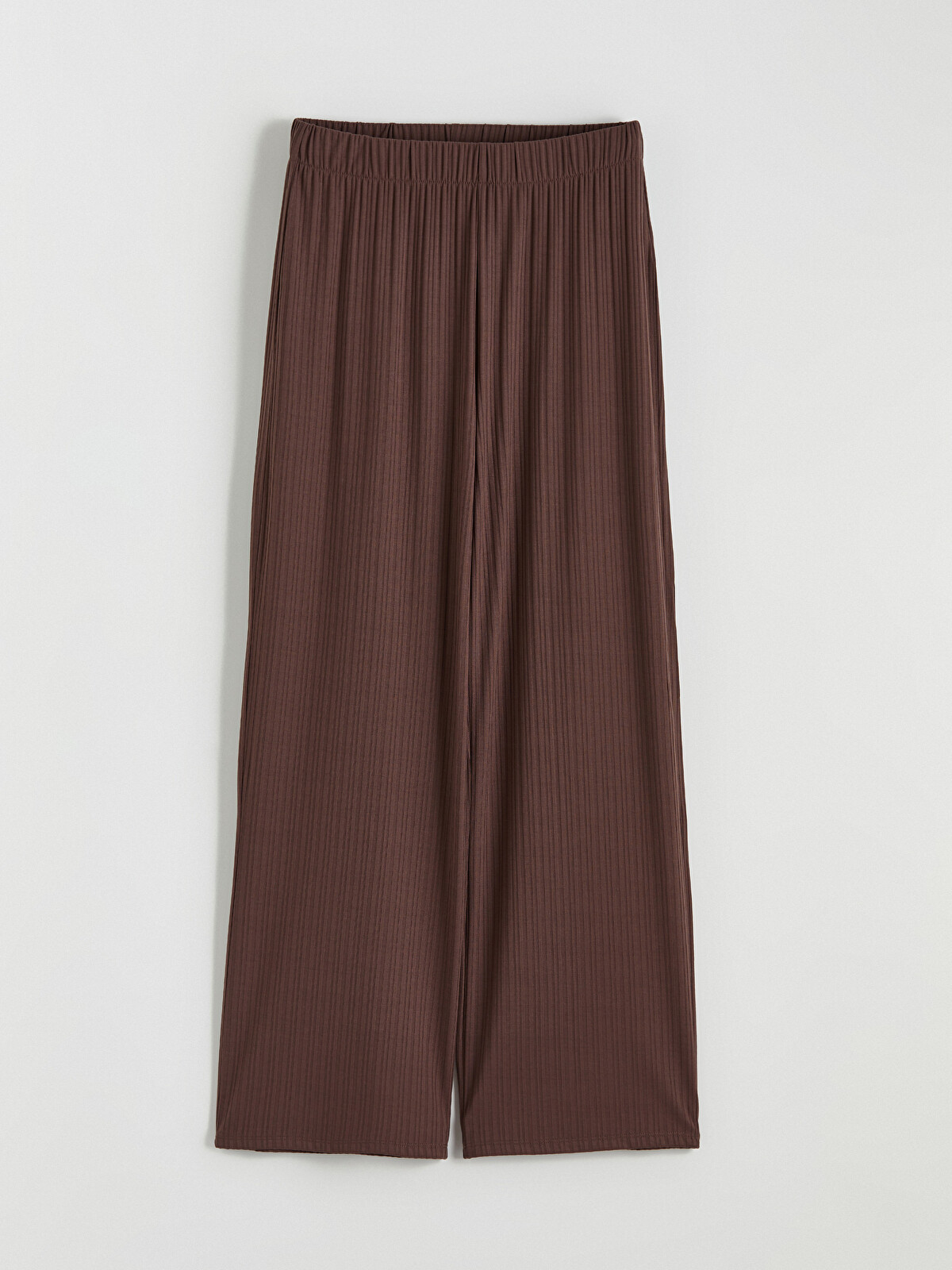 LCWAIKIKI Basic Textured Women's Trousers With Elastic Waistband