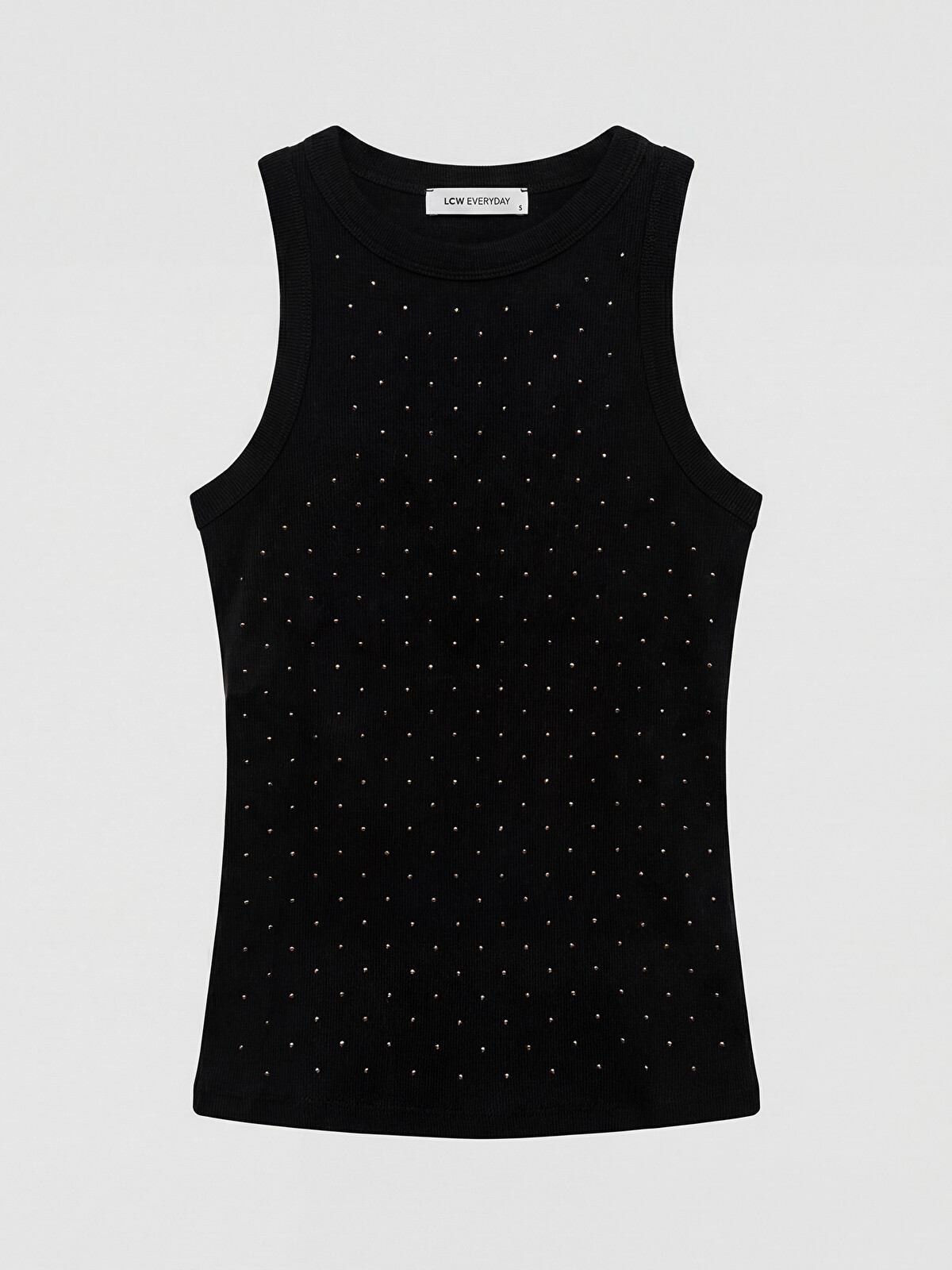 LCW EVERYDAY Crew Neck Rhinestone Embellished Women's Tank Top