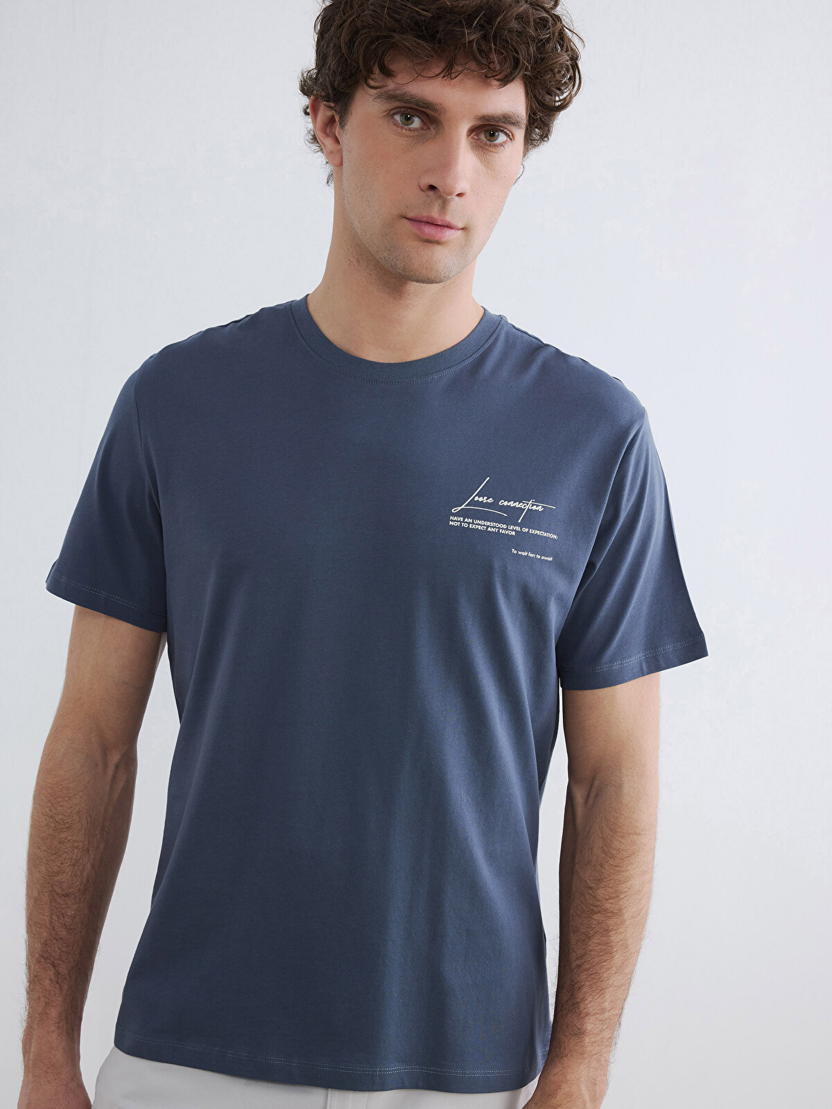 LC WAIKIKI Crew Neck Printed Men's Jersey T-shirt - S6CC19Z8-HJV