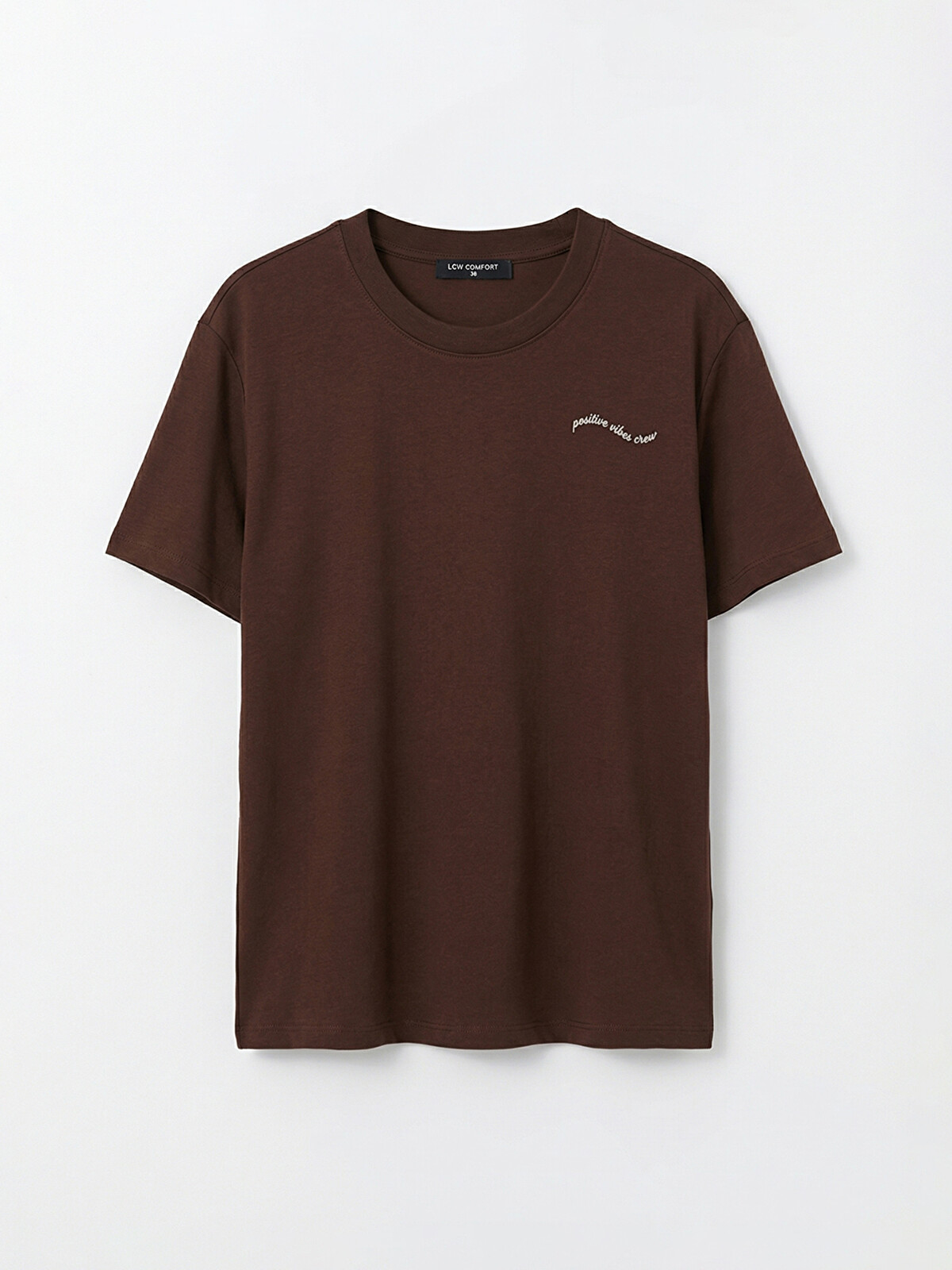 LCW Comfort Crew Neck Soft Touch Women's T-shirt - S6CD90Z8-HMK