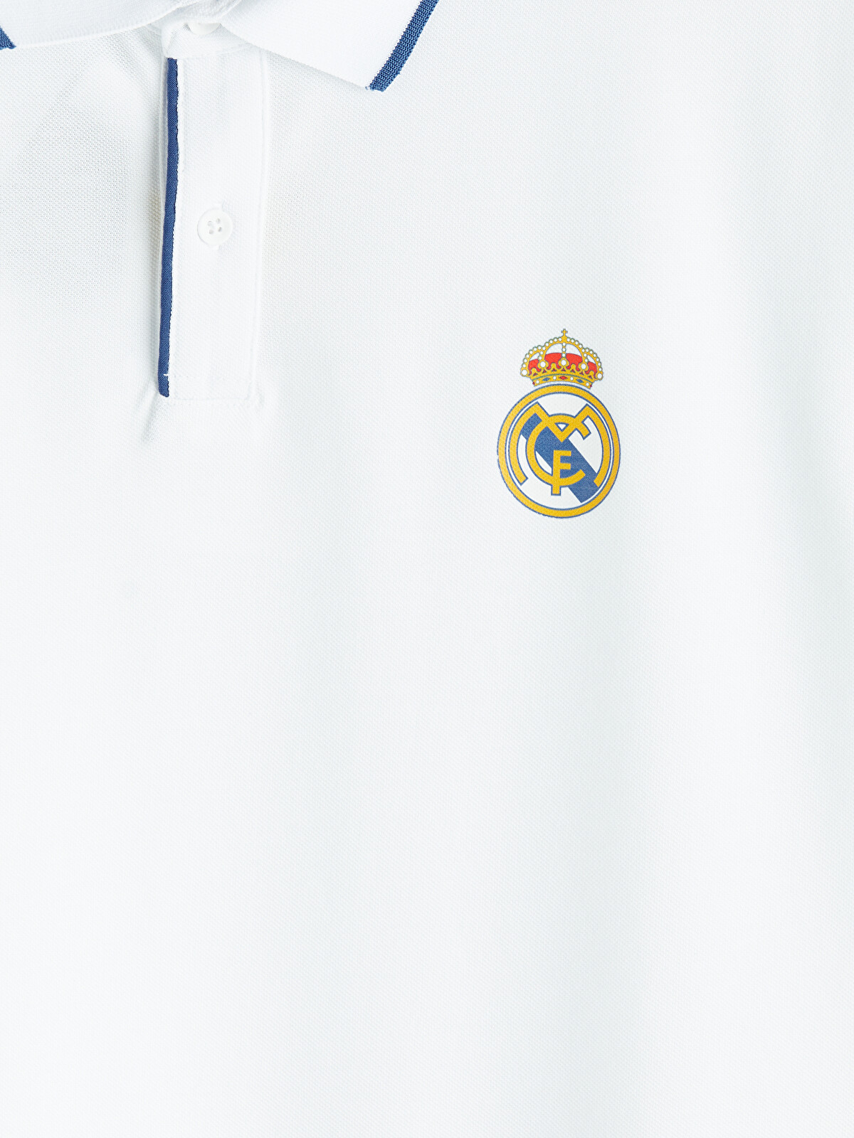 Real Madrid ホワイトシャツ 半袖 XSIDE ACTIVE Beyaz Polo Yaka Real Madrid Nakışlı Erkek Spor Tişört