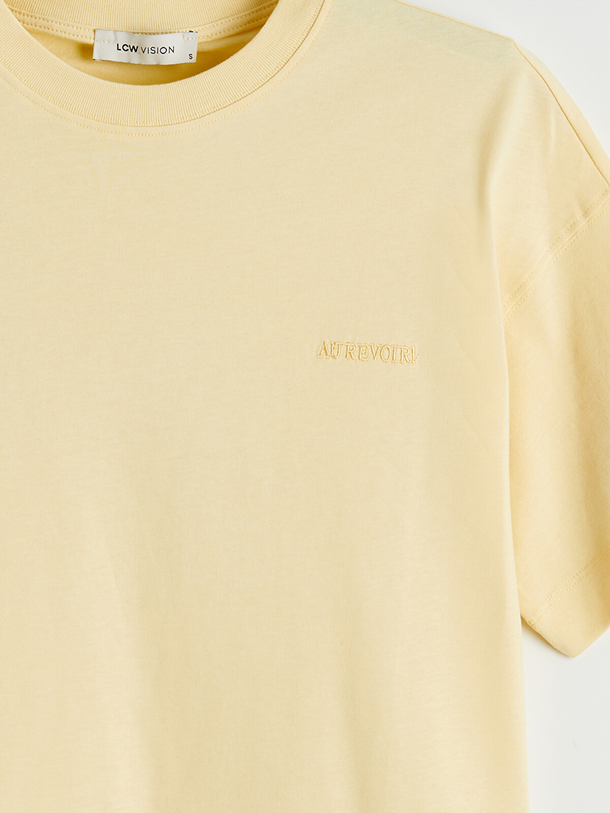 LCW Vision Crew Neck Embroidered Oversize Women's T-shirt