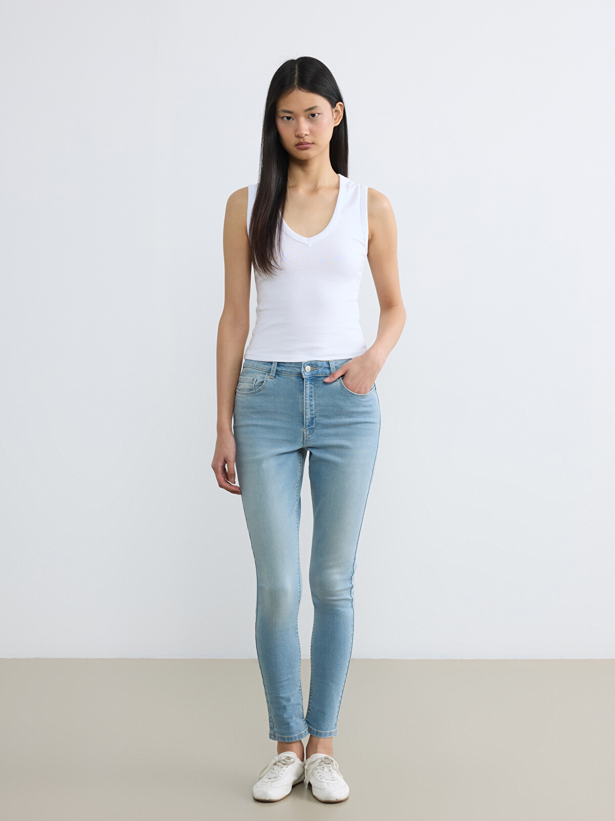 LCW Jeans İndigo Jüpiter Süper Skinny Fit Kadın Jean Pantolon