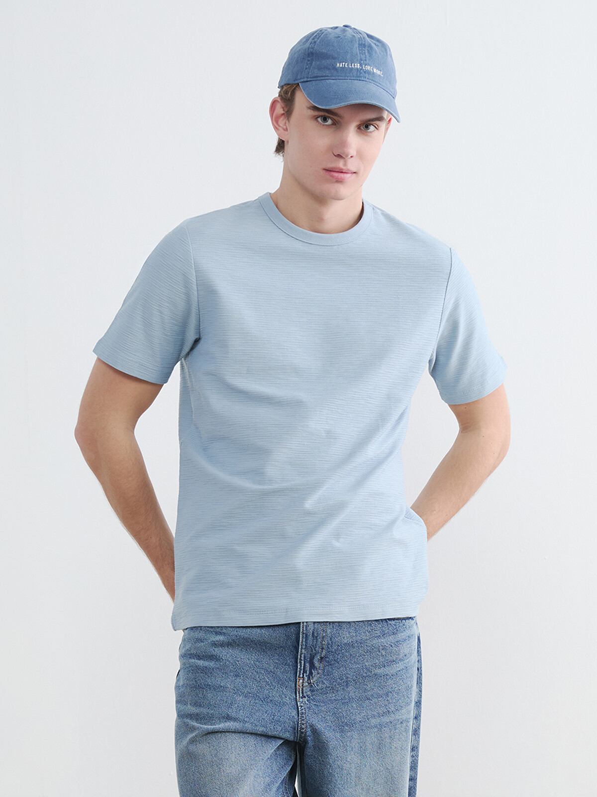 XSIDE Crew Neck Men's T-shirt - S6CL82Z8-1PM | LC Waikiki