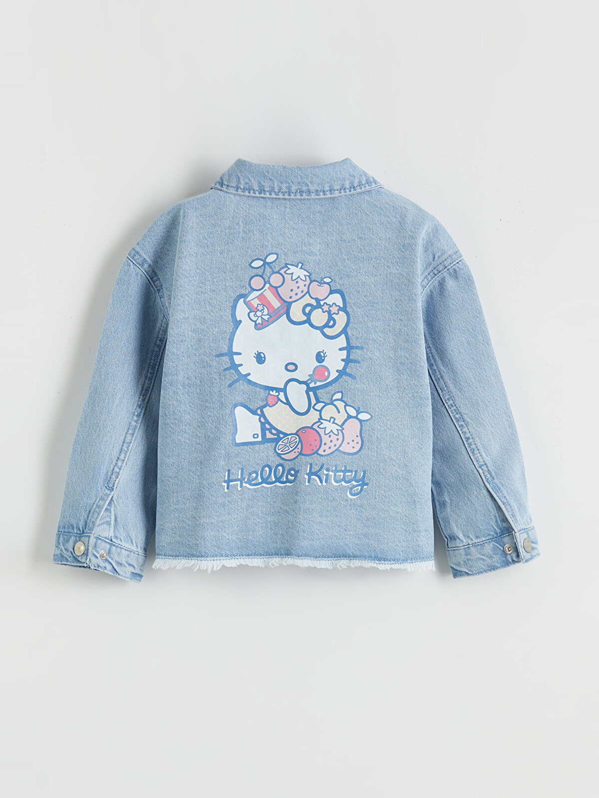 LCW Kids Hello Kitty Baskılı Kız Çocuk Jean Ceket - S6CL96Z1-LR1 | LCW
