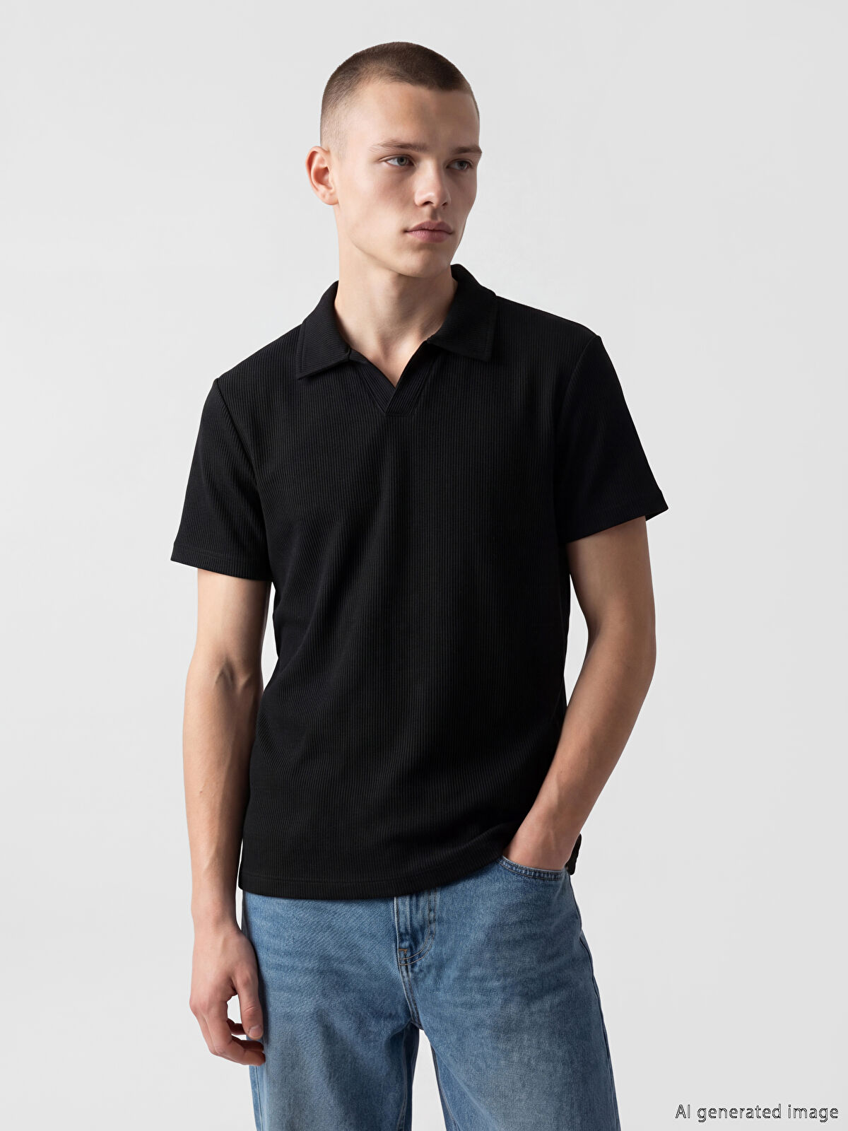 XSIDE Polo Collar Men's T-Shirt - S6CM10Z8-CVL - LC Waikiki