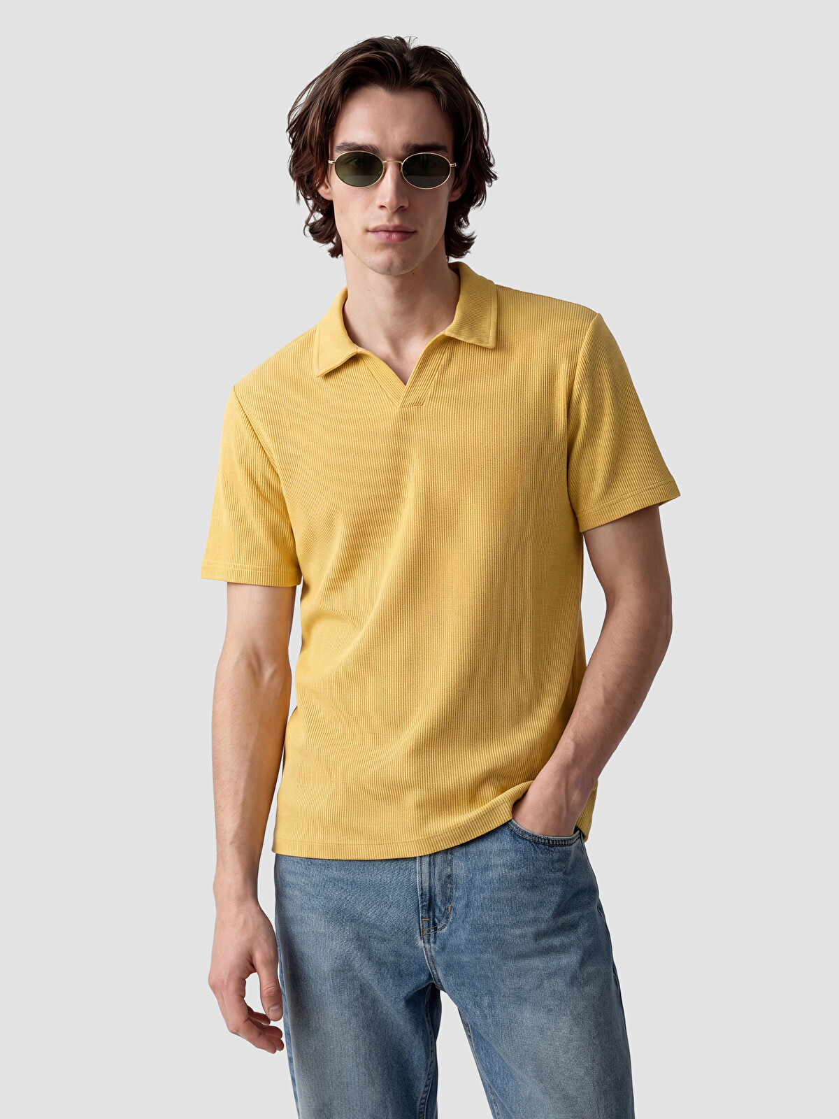 Sarii_2004.10　 XSIDE Polo Yaka Erkek Tişört - S6CM10Z8-G4N | LC Waikiki