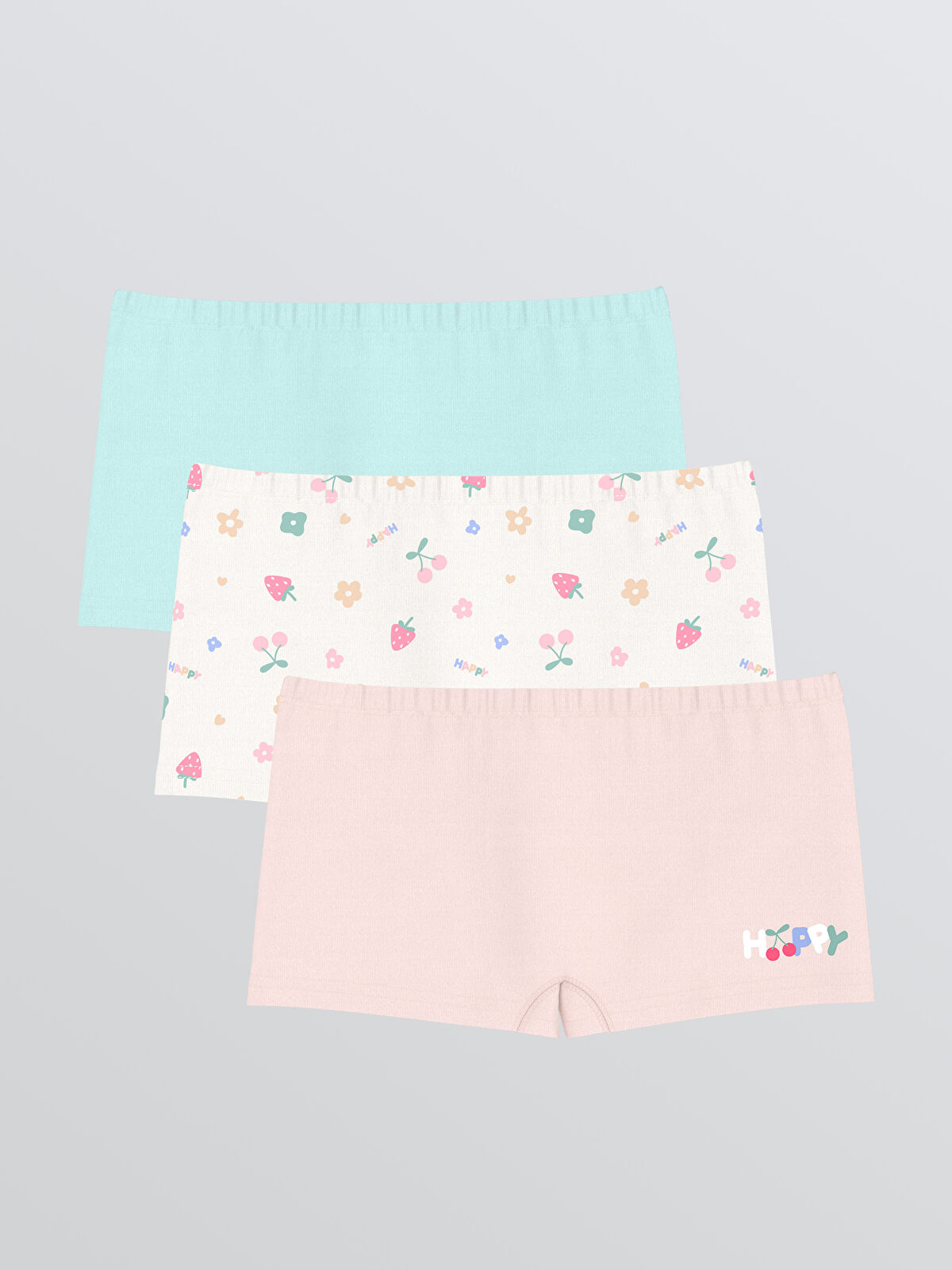 LCW Kids Baskılı Kız Çocuk Boxer 3'lü