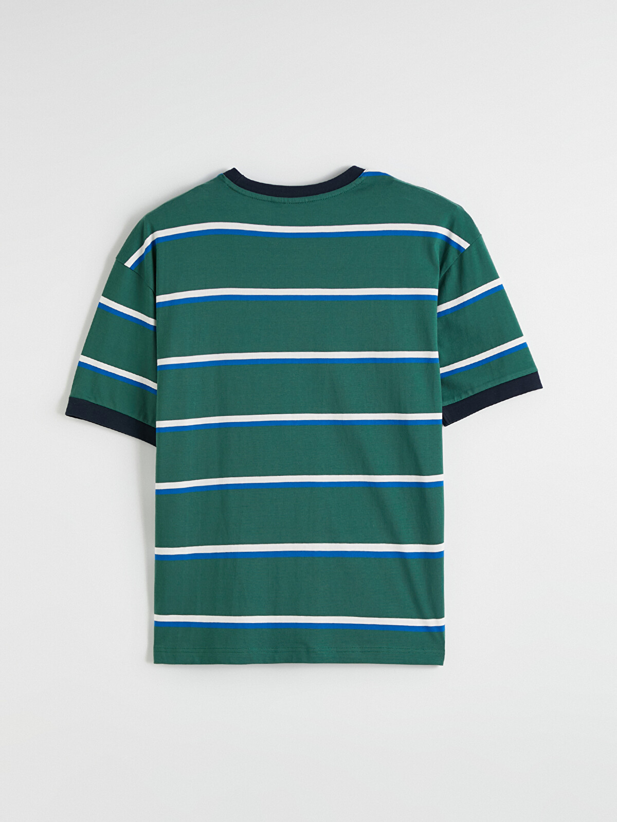 XSIDE Tricou Bărbătesc Cu Dungi Cu Guler Rotund - S6CM98Z8-LFT