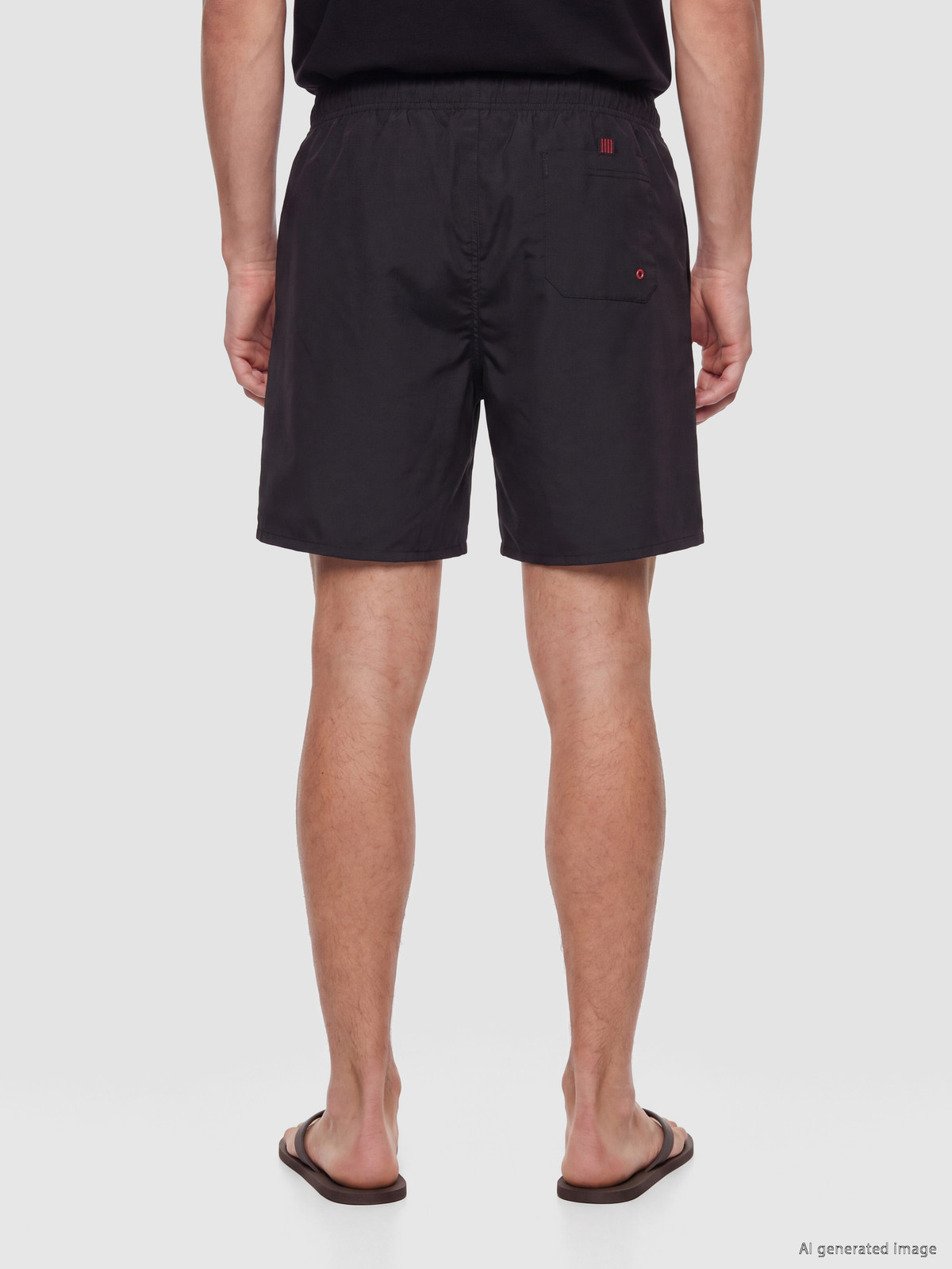LCW SWIMWEAR Siyah Mikrofiber Düz Erkek Yüzme Şort - S6CU98Z8-CVL