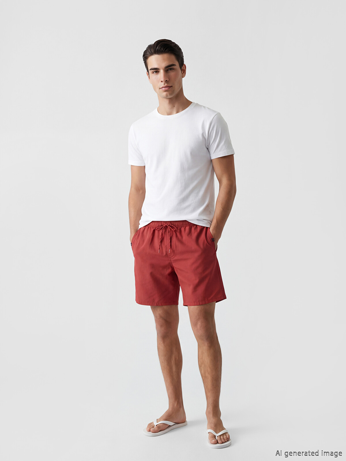 LCW SWIMWEAR Diz Hizası Boy Erkek Deniz Şortu