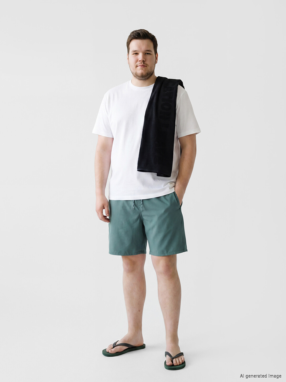 LCW SWIMWEAR Diz Hizası Boy Erkek Deniz Şortu