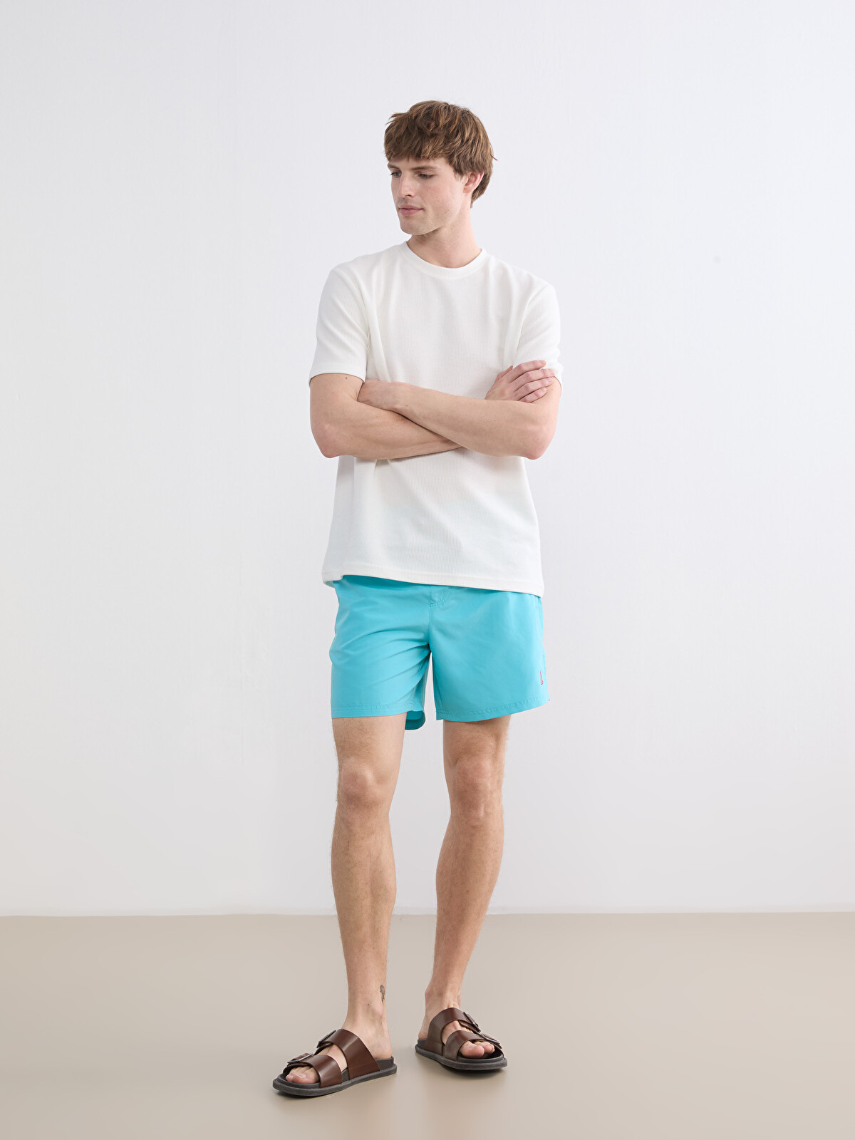 LCW SWIMWEAR Short Embroidered Men's Swimming Shorts - S6DB29Z8