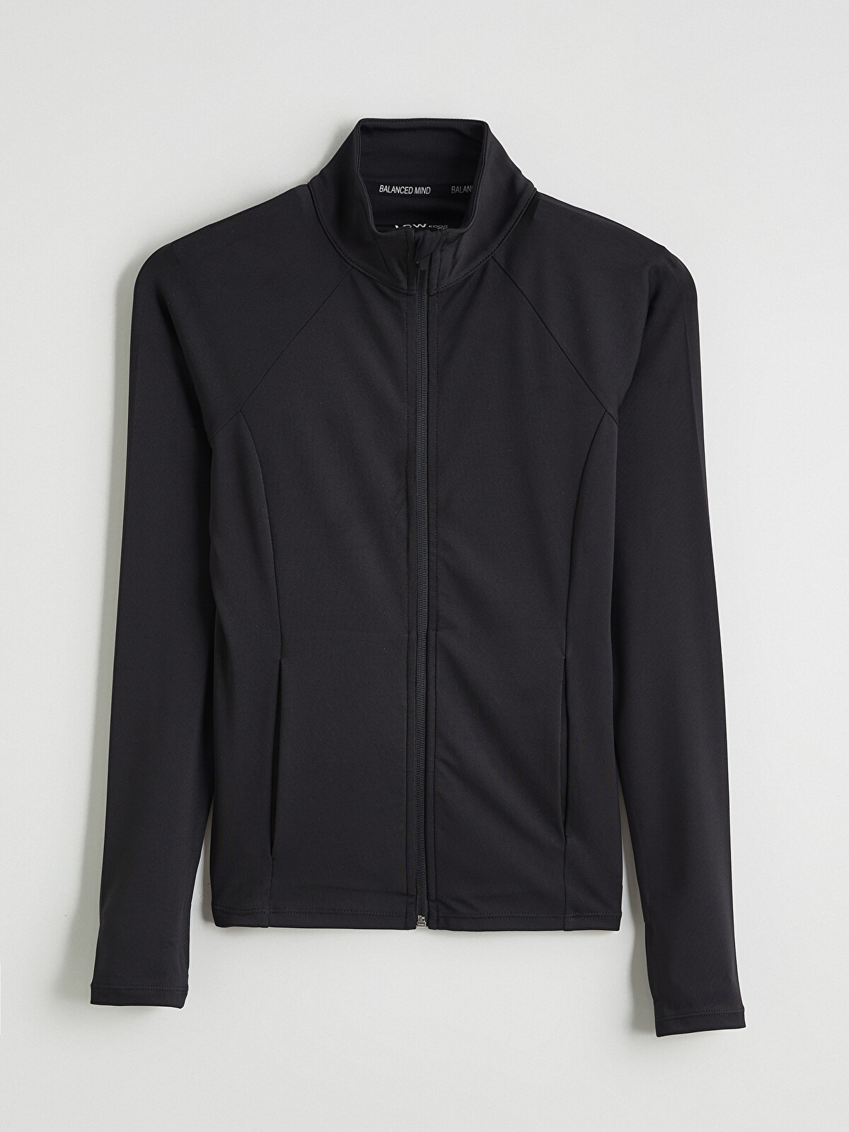 KOOR SPORT High-neck, zippered women's sweatshirt with thumbholes